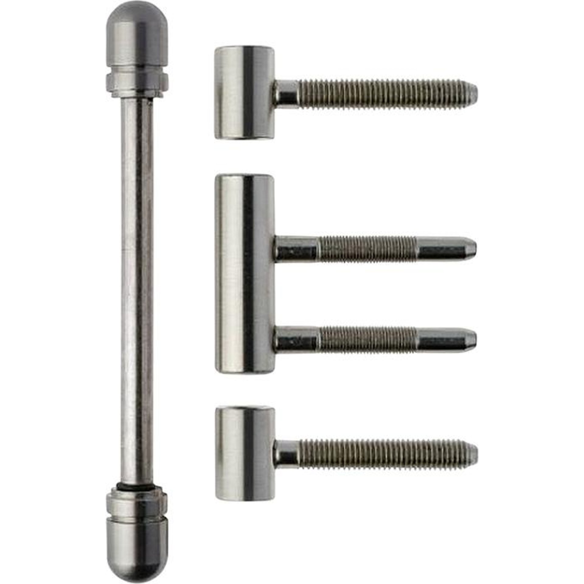 Design-Türband RK, 3tlg. vernickelt matt Rollen ø 15, Türgew. 60kg