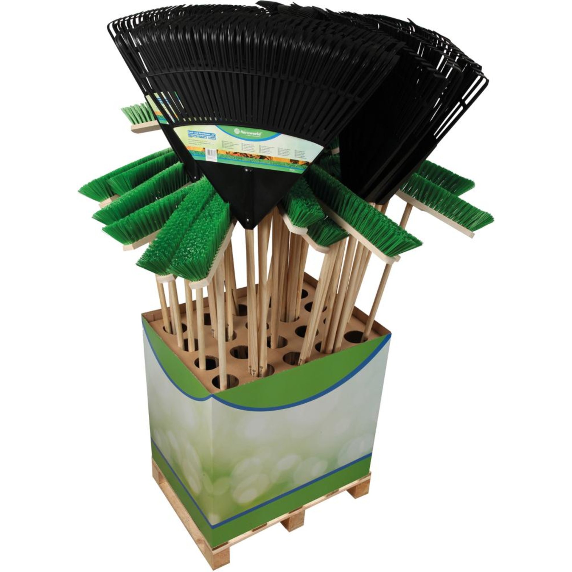 Laub-und Rasenbesenu.Garten- u. StraßenbesenDisplay FWBeschaffungsartikel