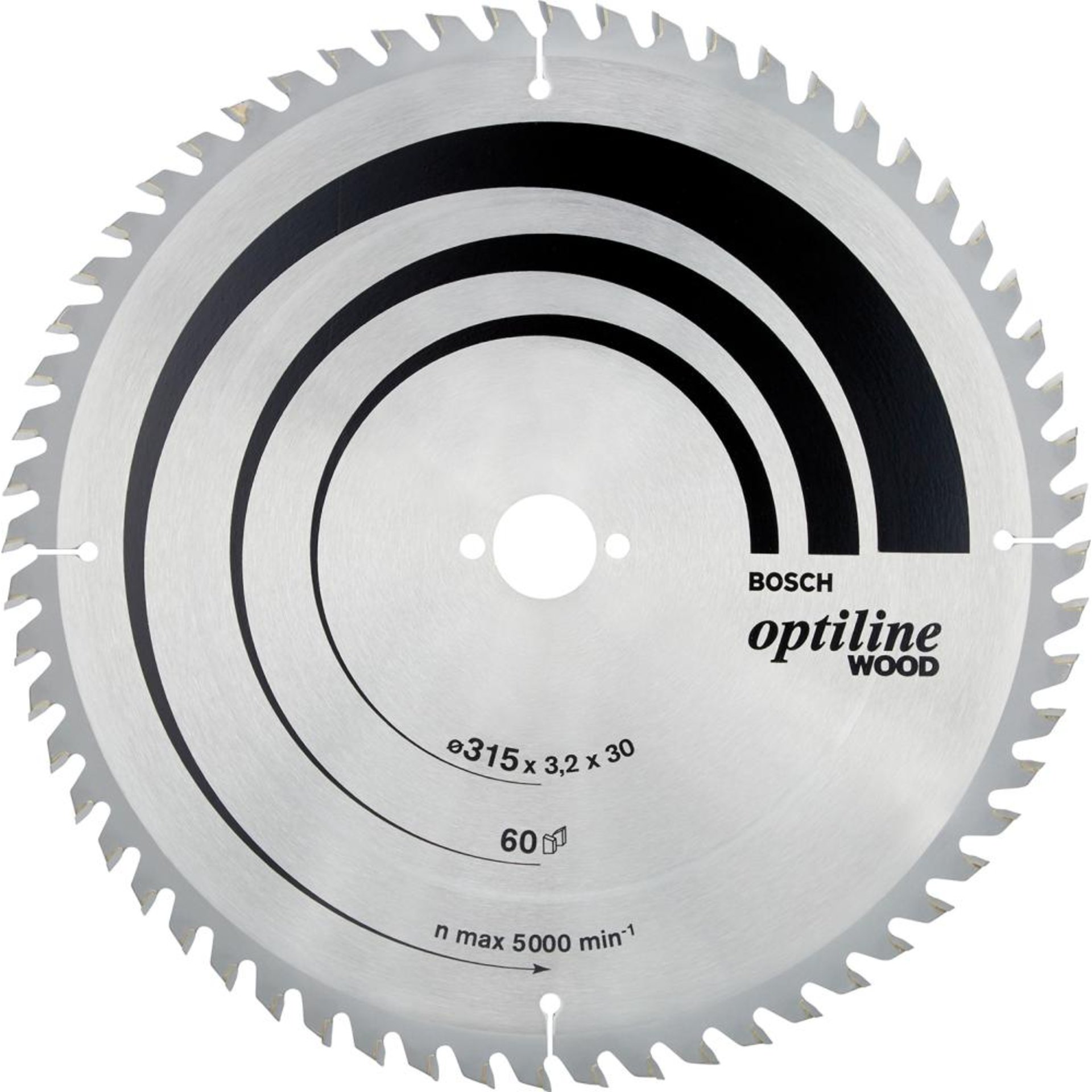 HM-Kreissägeblatt 315x3,2/2,2x30 60Z WBoschVE à 1 Stück OptilineWood f.Tischsägen