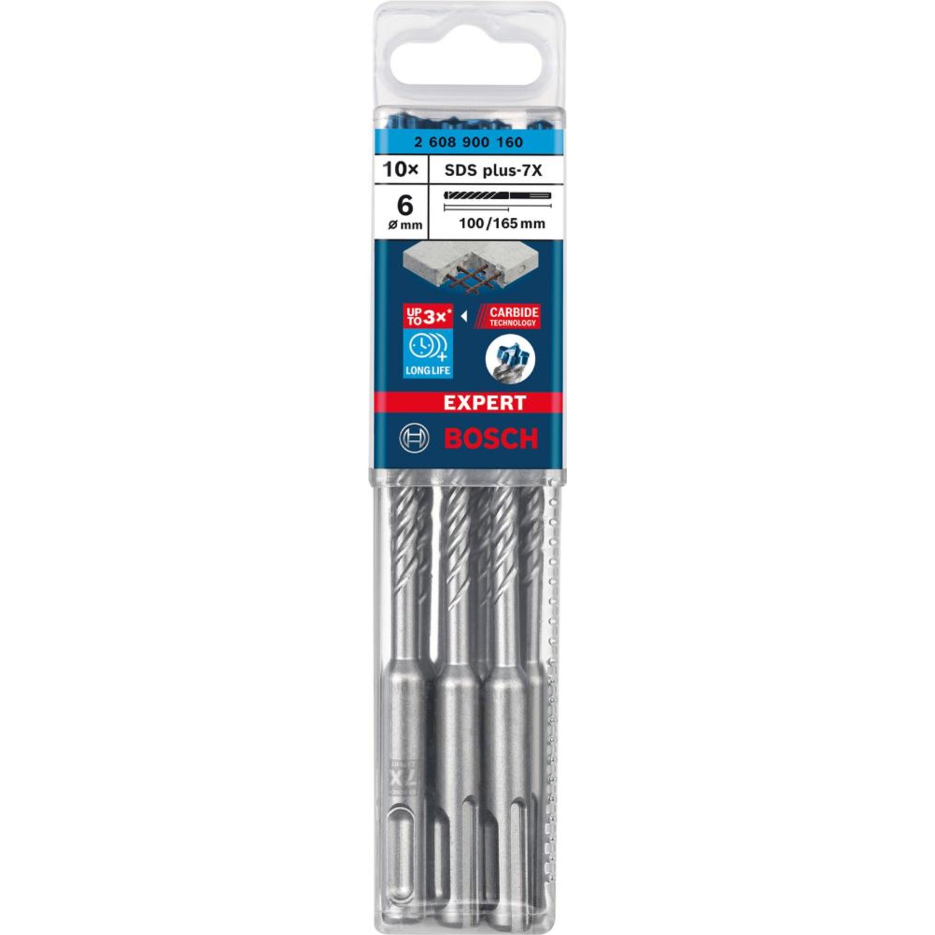 SDS-plus Hammerbohrer plus-7X EXPERT, 10er-Großpack