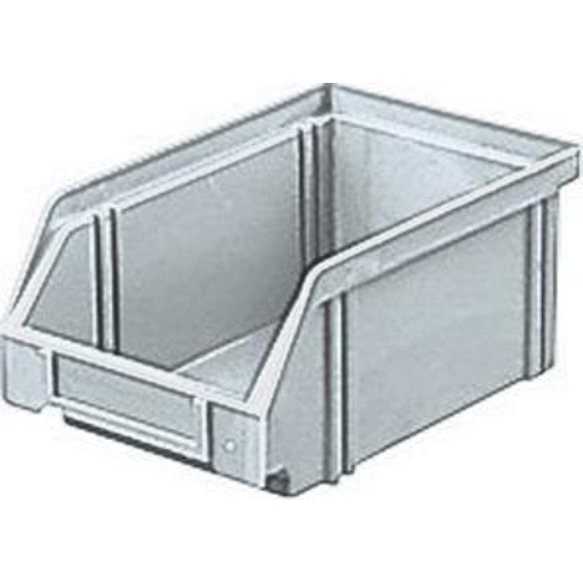Sichtlagerkasten LK 4 grau 160/140x105x 75 mm LA-KA-PE