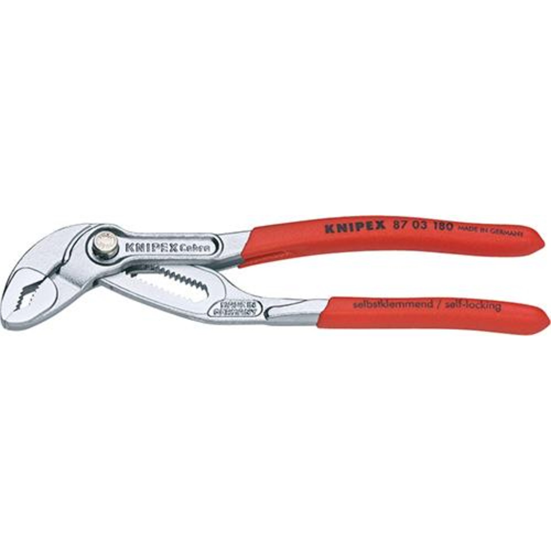 Wasserpumpenzange Cobra 8703180 mit Kunststoff-Griffen 180mm KNIPEX
