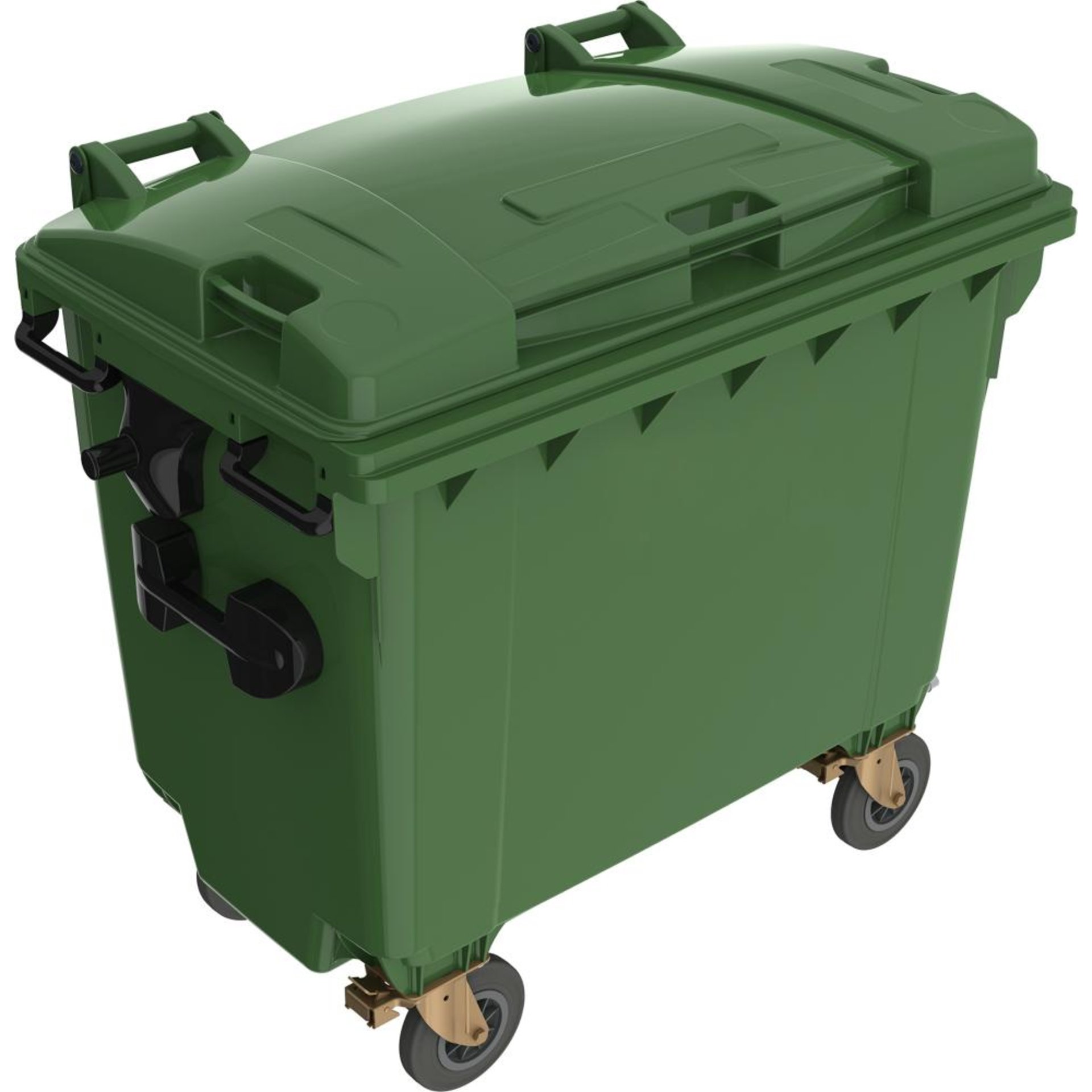 Müllcontainer, Kunststoff, Flachdeckel