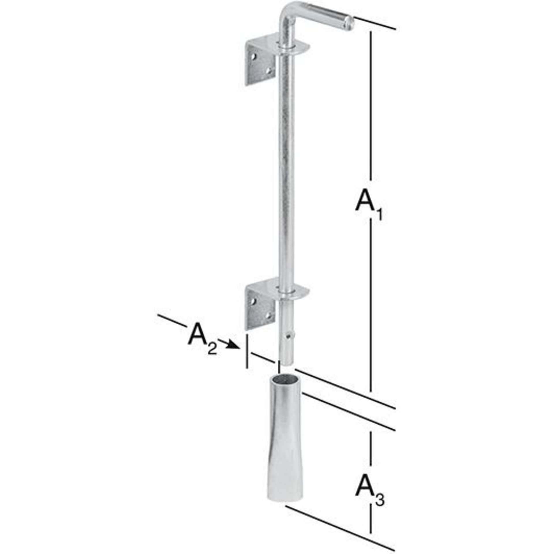 Bodenschieb 400X65X150 m.Rohr u. 2 Wink.verz VORMANN