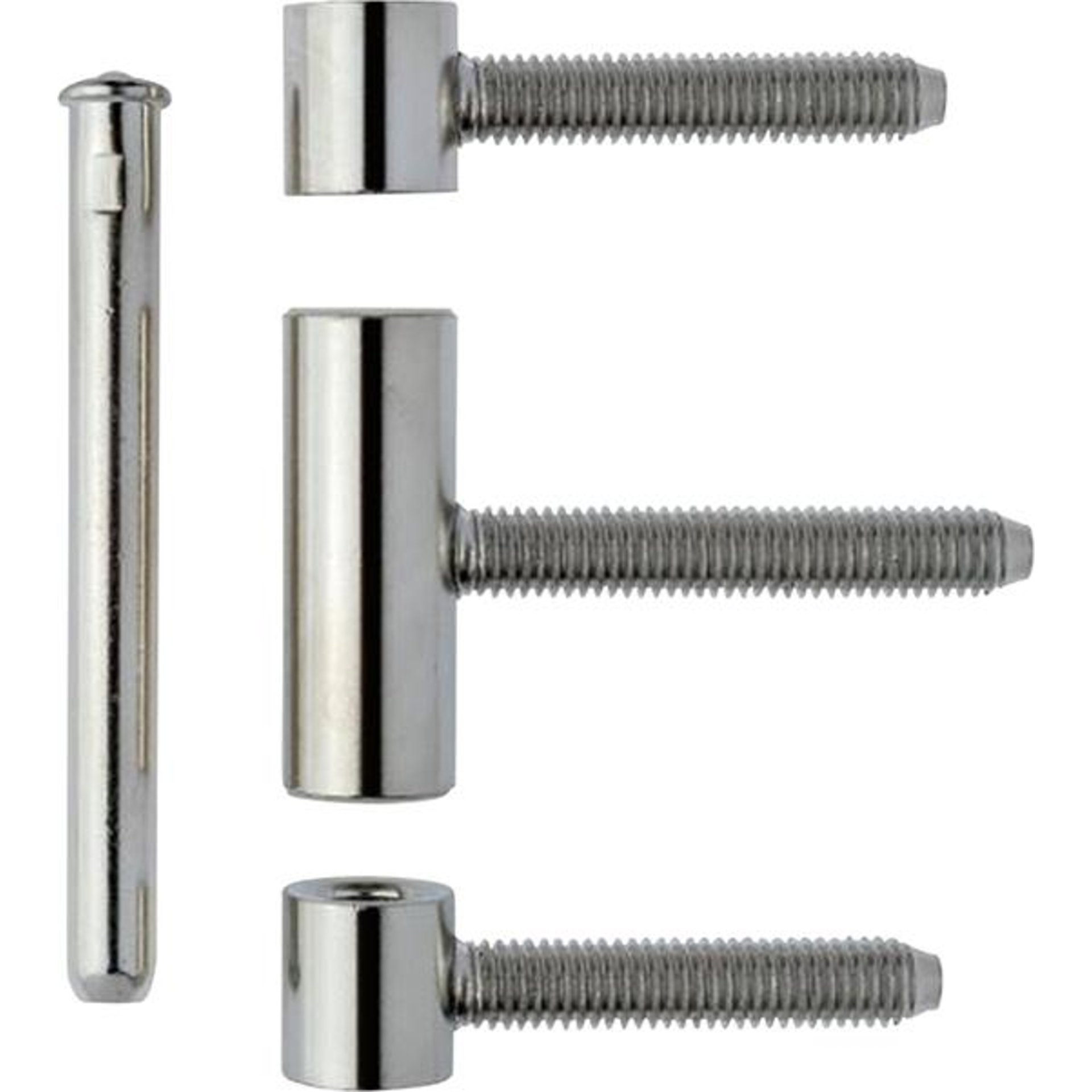 Einbohrband 3tlg.Holz, mit Nb,vernickelt Rollen ø 15, Türgew. 60kg