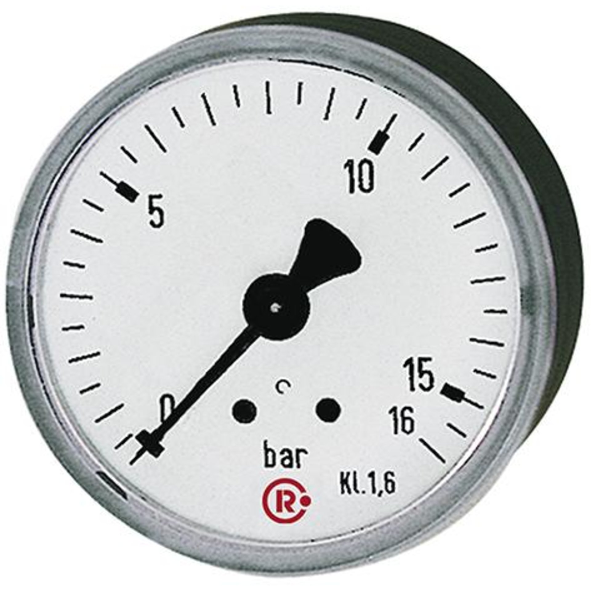 Manometer, Anschluss rückseitig zentrisch