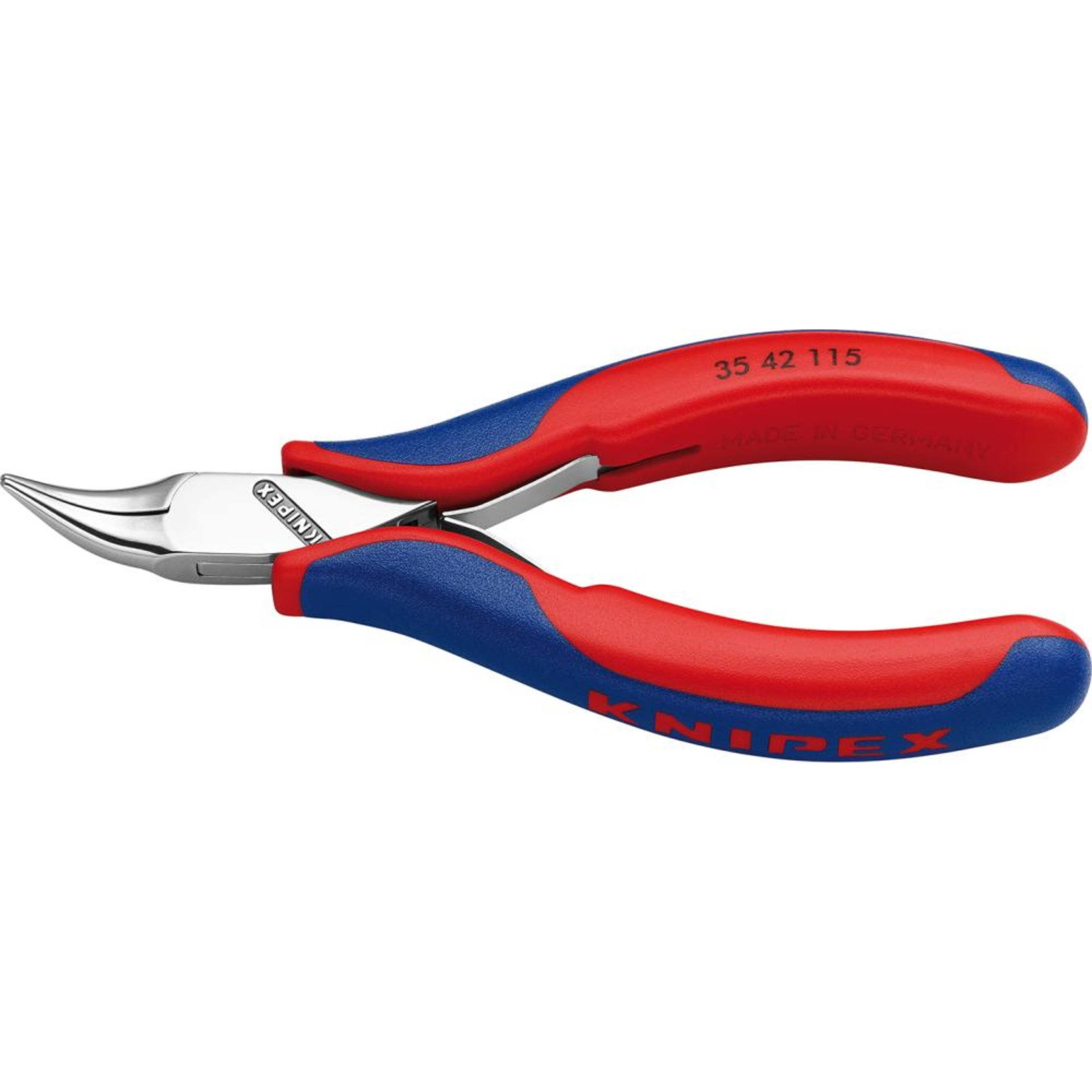 Greifzange Elektronik Backen flachrund gebogen 115mm KNIPEX