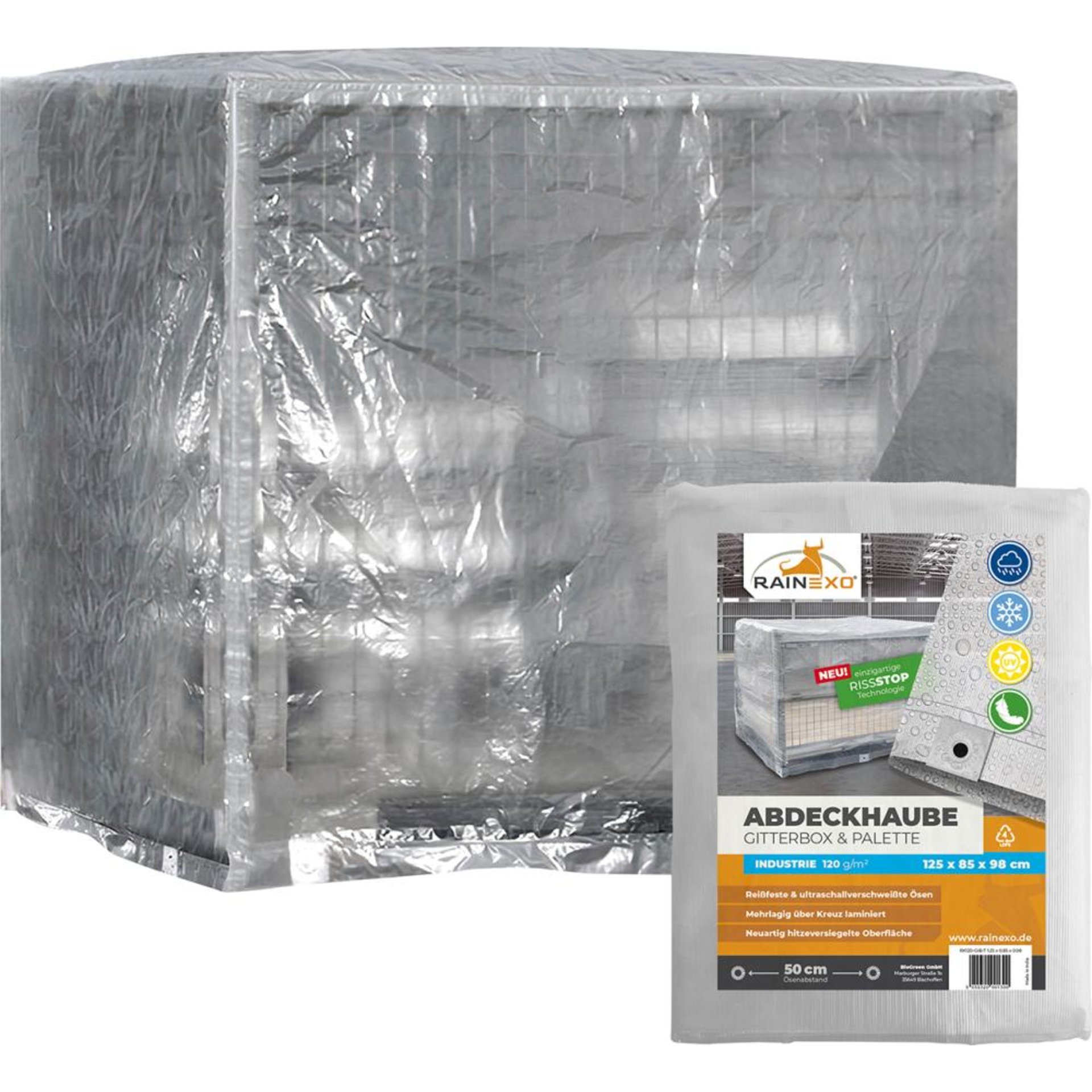 Abdeckhaube - Gitterbox, Transparent