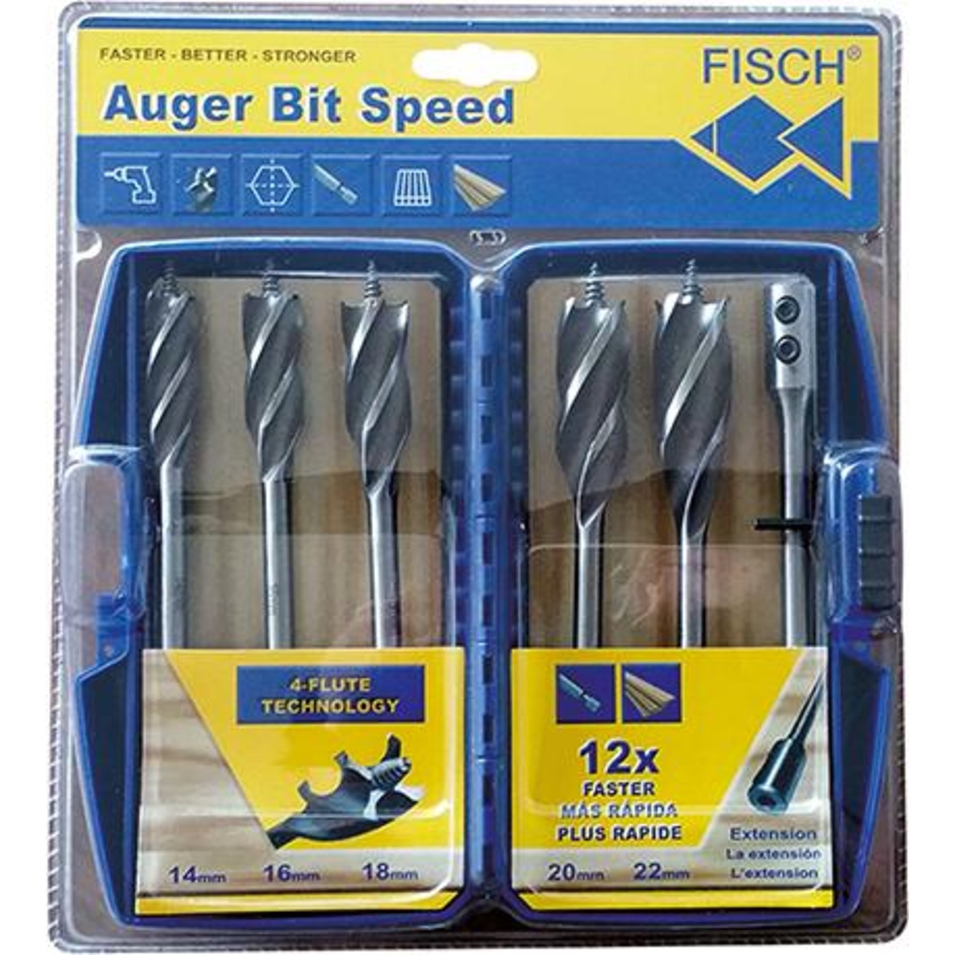 Schlangenbo.Bit-Satz150mm14-16-18-20-22+Verl.Fisch