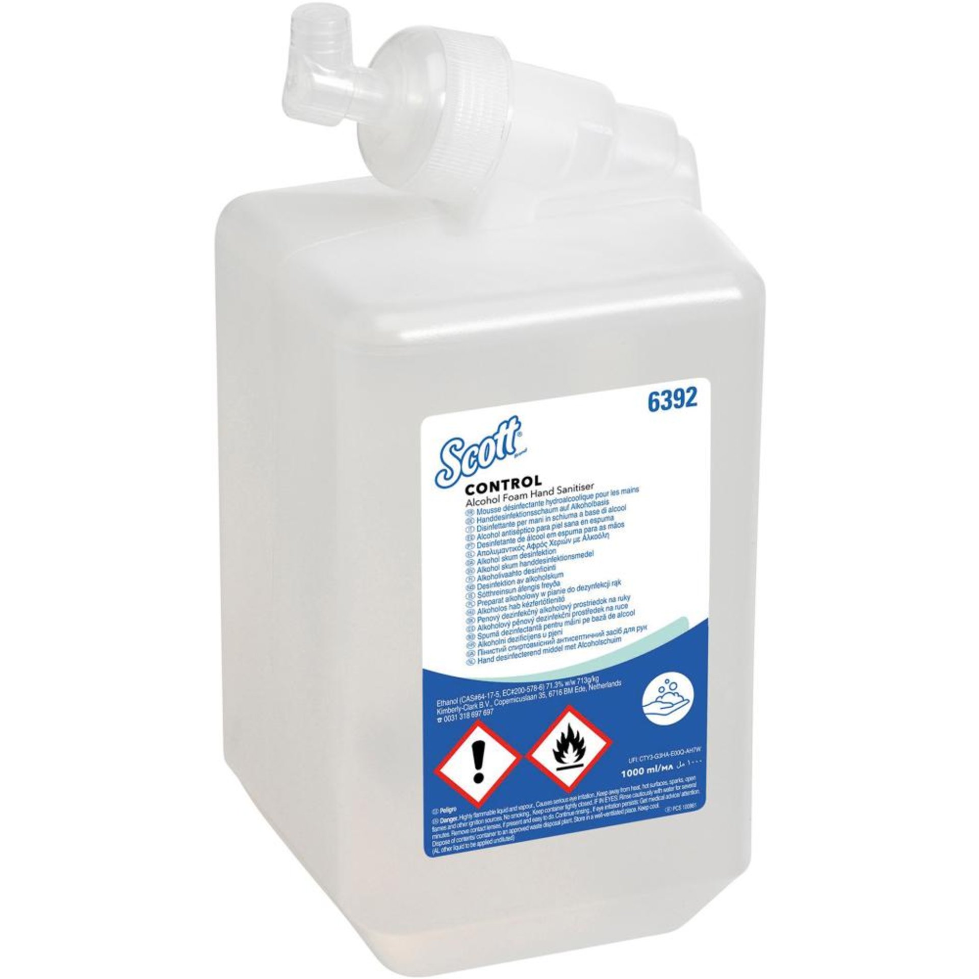 Scott CONTROL Handdesinfektionsschaum 1 Liter Kartusche mit Alkohol