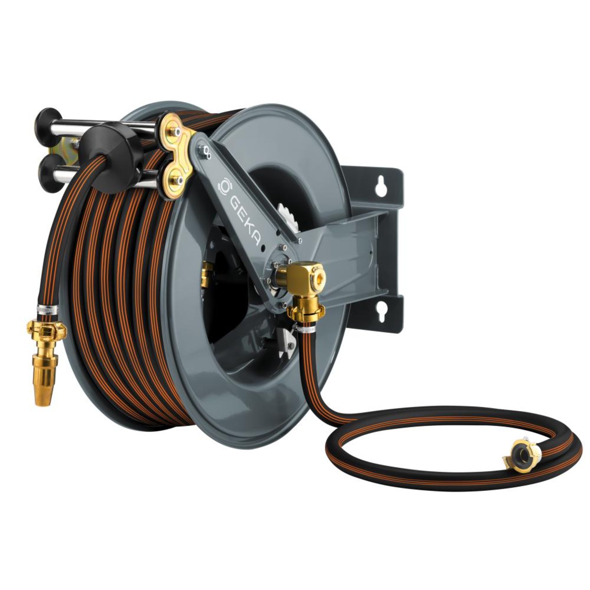 GEKA plus automatischer Schlauchaufroller PA30GSKinkl 25m-EPDM-Schlauch EURO TRIX 3/4"& Arm.