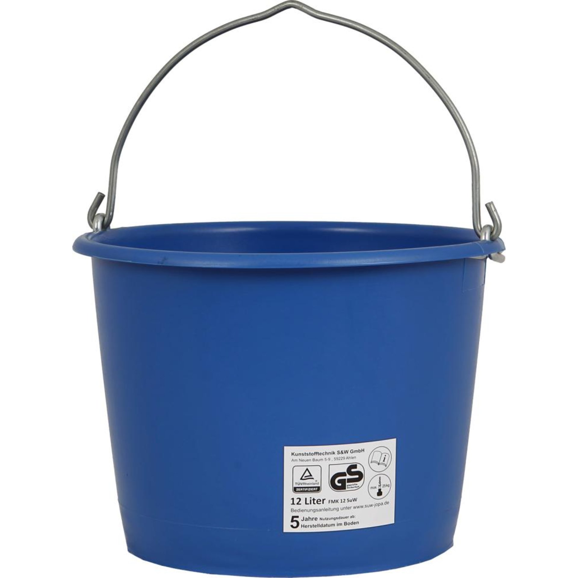 Baueimer 12 L, kranbar blau