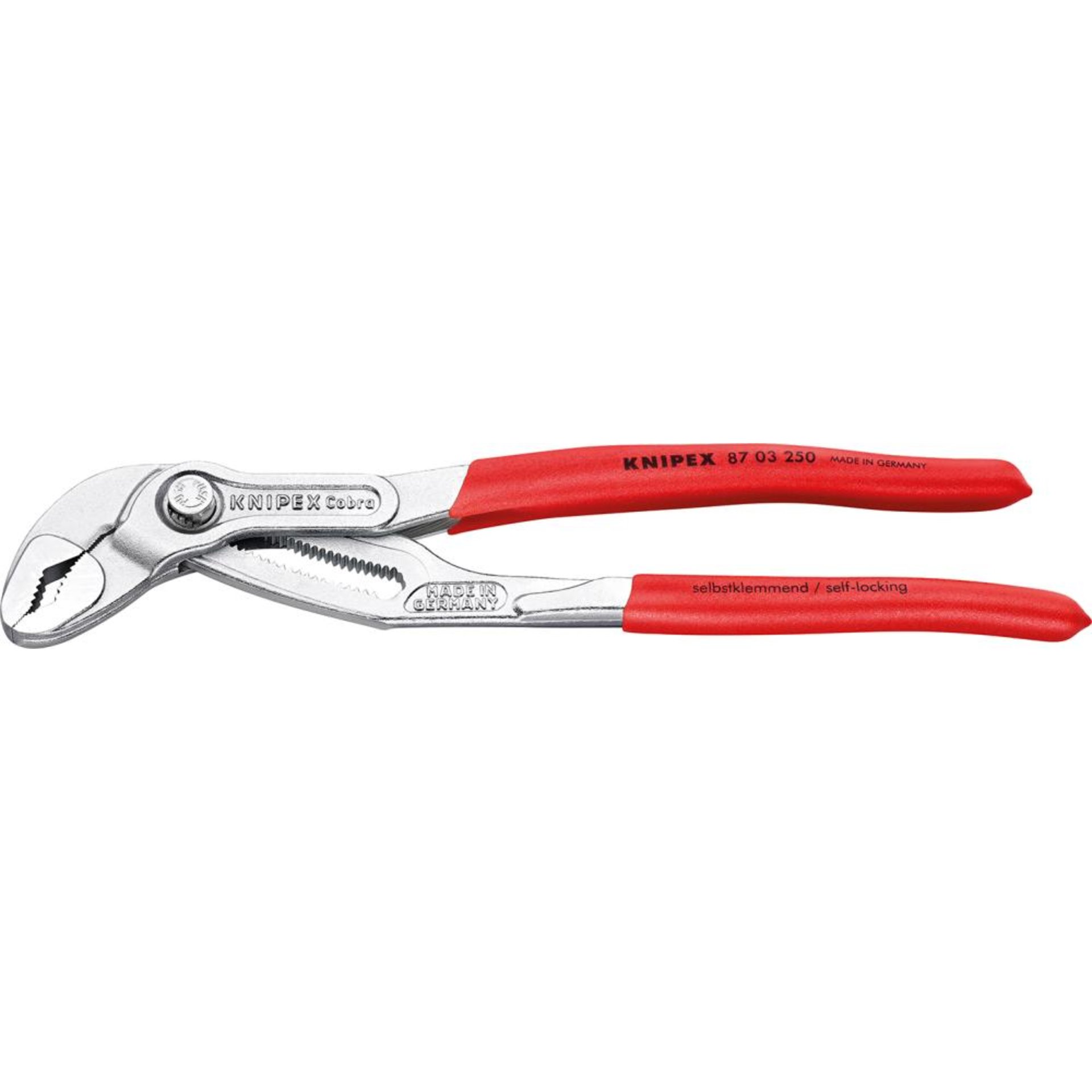 Wasserpumpenzange Cobra 8703250 mit Kunststoff-Griffen 250mm KNIPEX