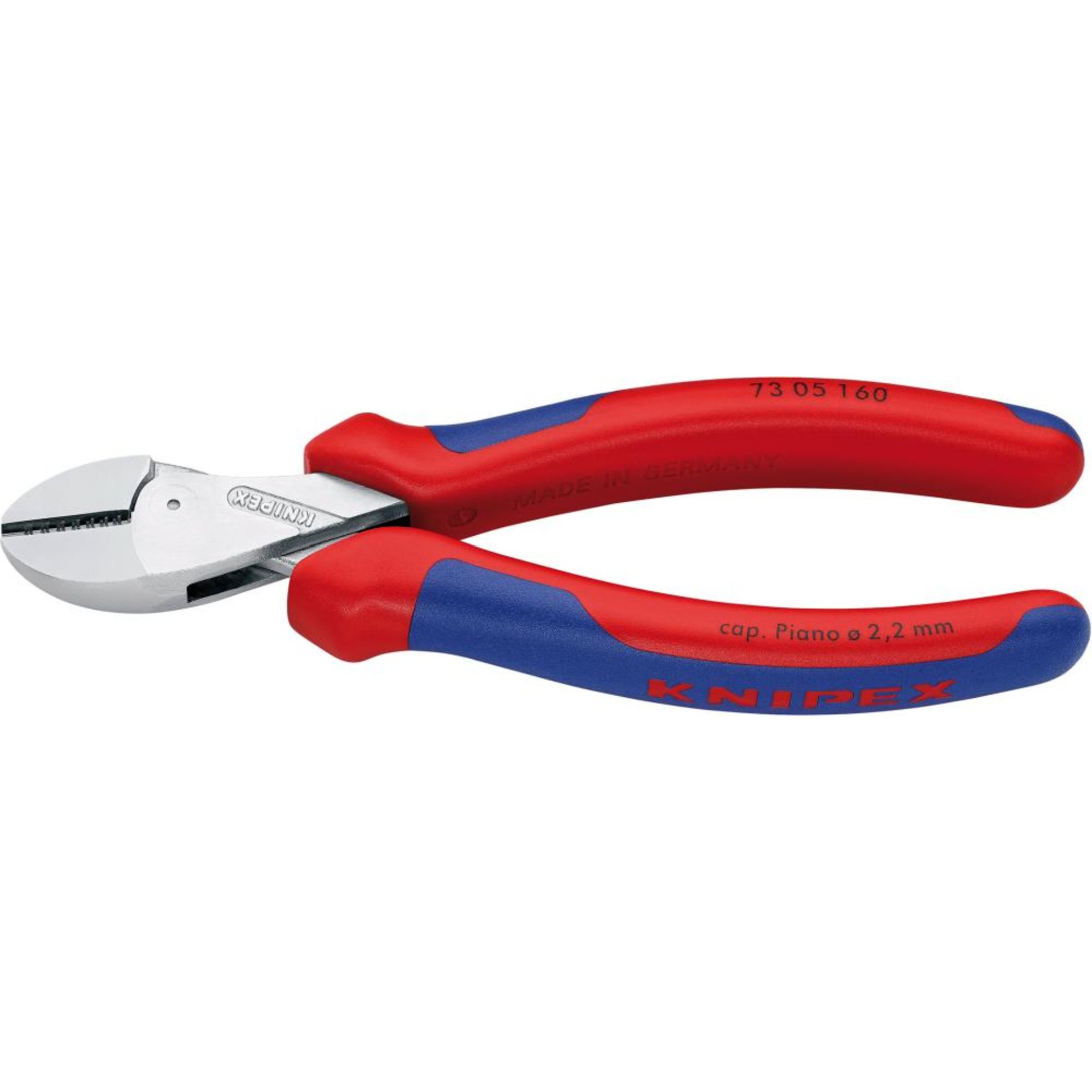 Kompakt-Seitenschneider verchromt mit Kunststoff-Griffen 160mm KNIPEX