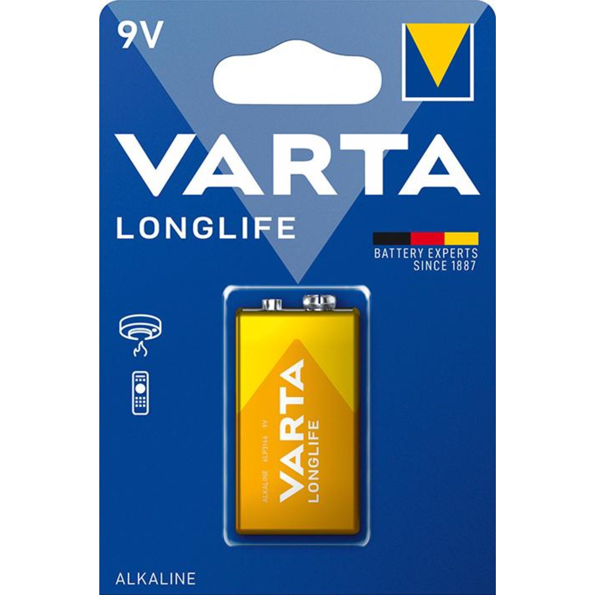 Batterie LONGLIFE 9V E-Block, 1-er Bli. Varta