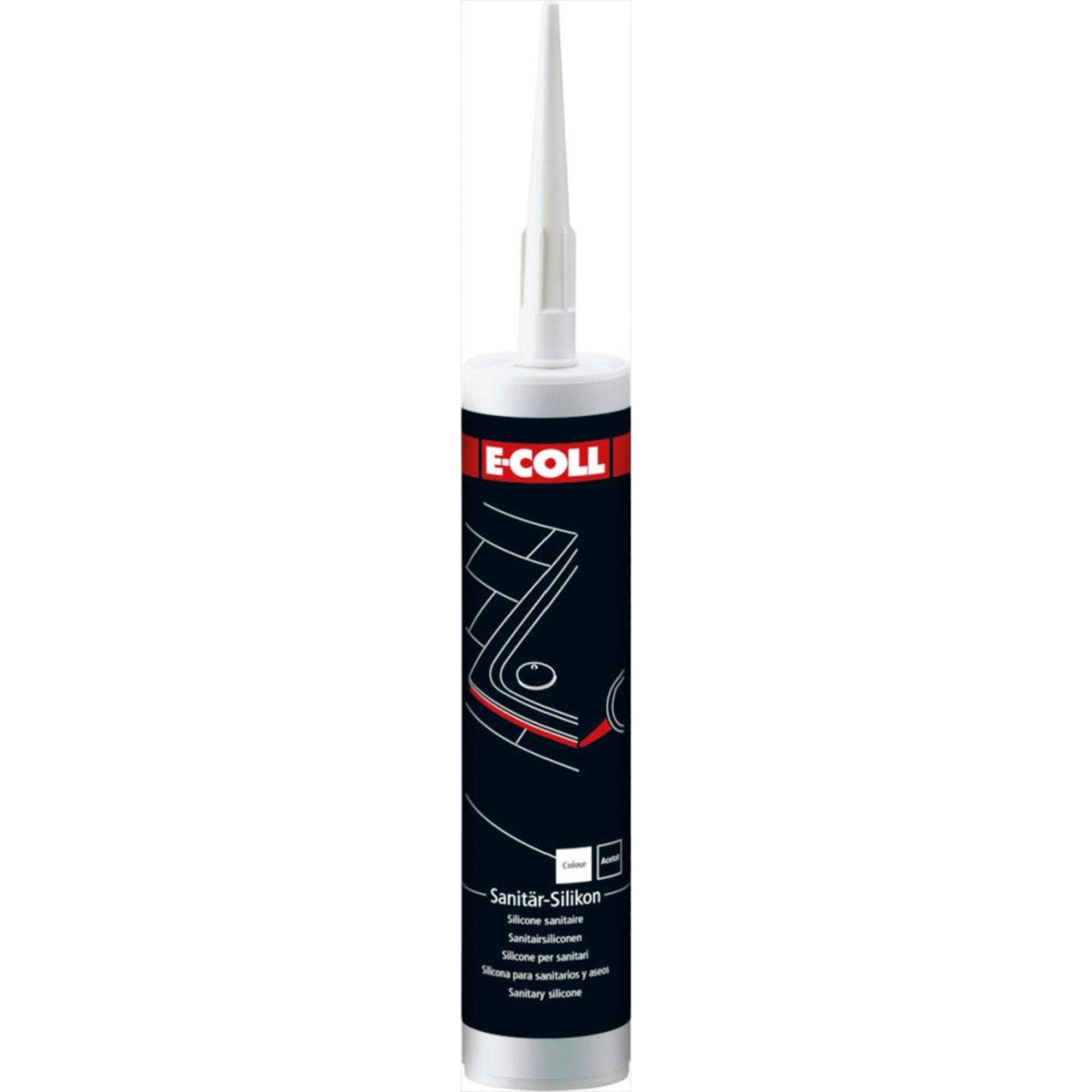 Sanitär-Silikon 310ml weiß E-COLL