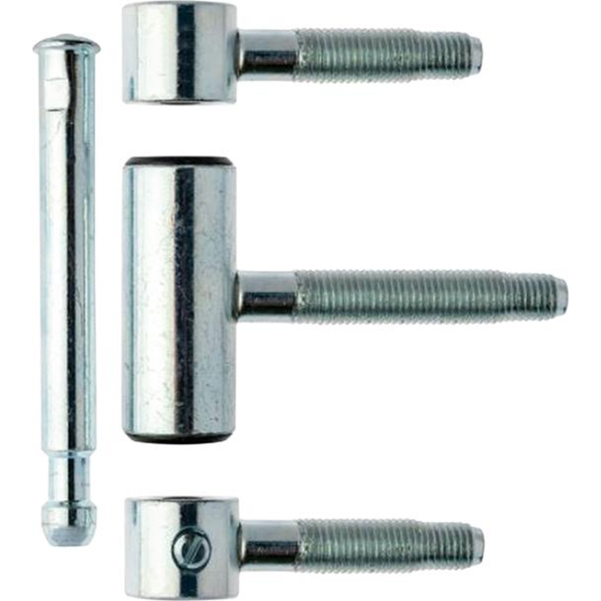 Einbohrband mit STS 3tlg.Holz,m.Nb,verz. Rollen ø 20, Türgew. 80kg