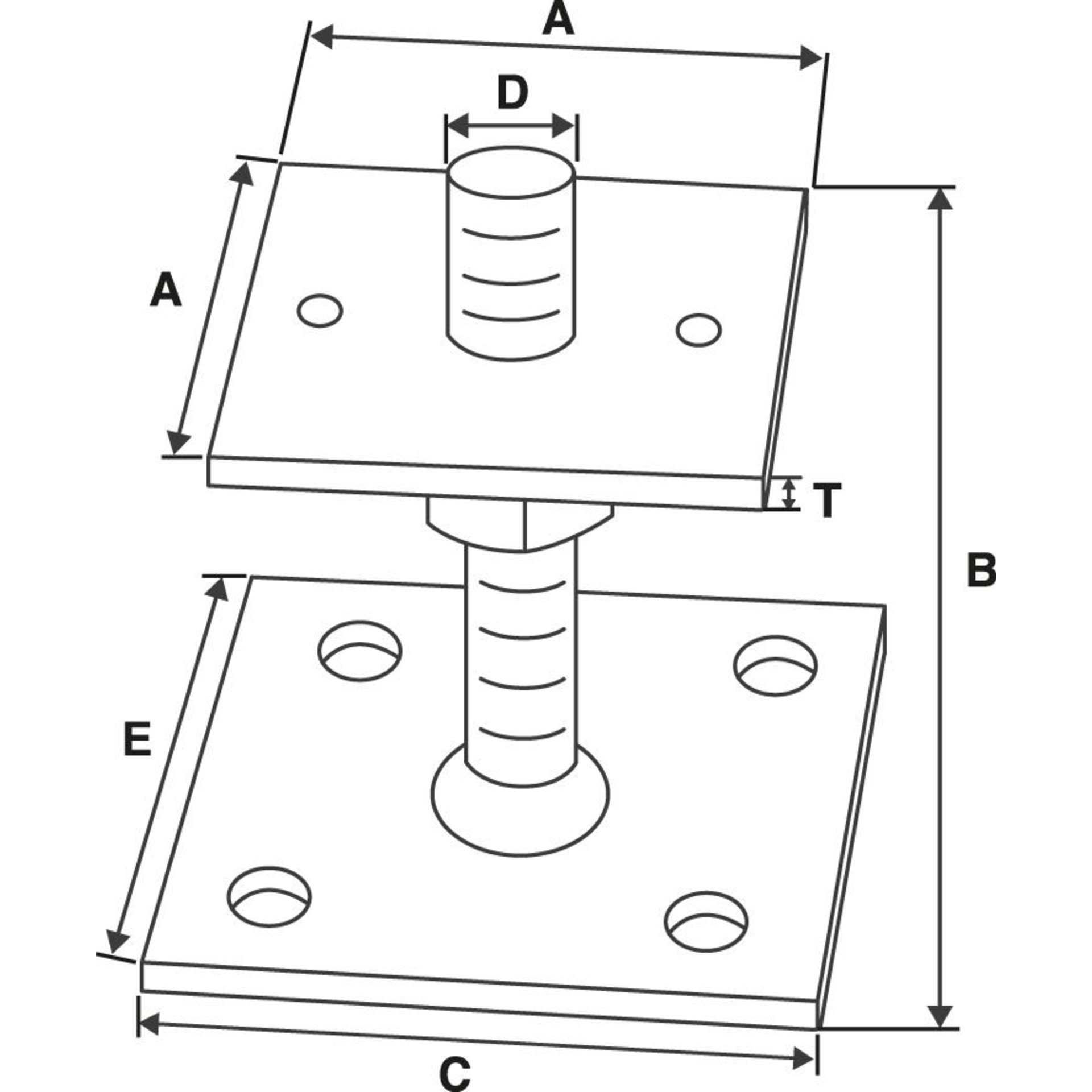 Pfostenhalter PCN70-R und PCN80-R