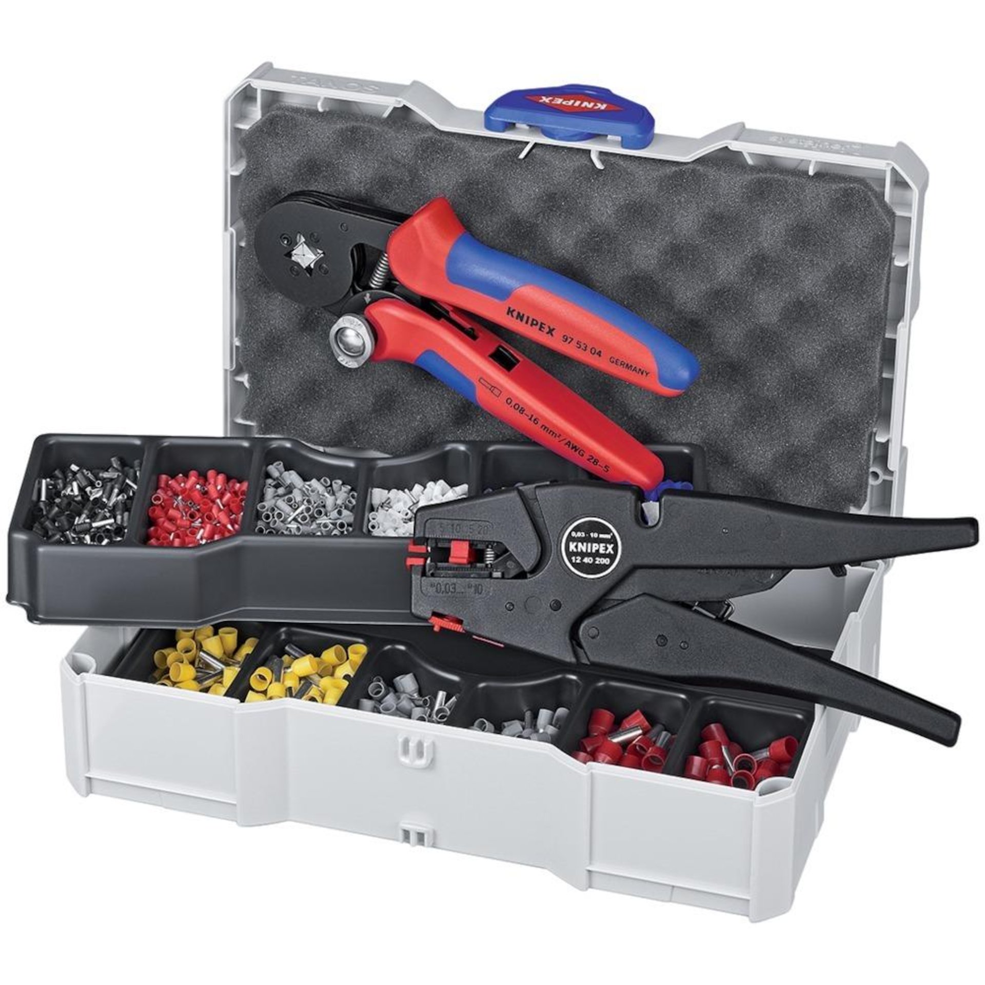 Aderendhülsen-Sortiment 4-kant 1250-teilig KNIPEX