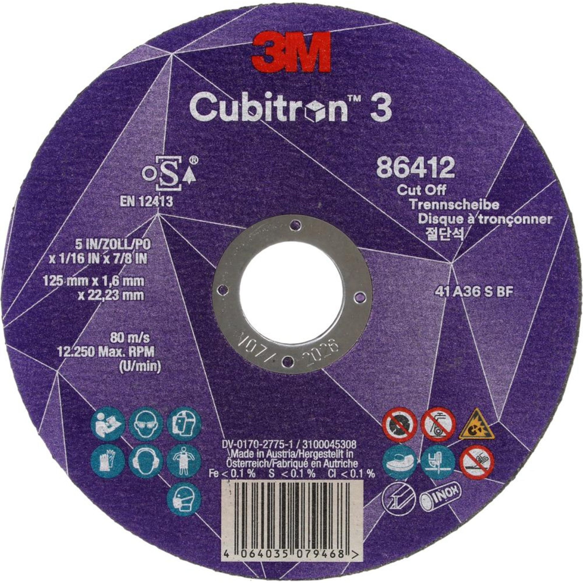 Trennscheibe Cubitron 3 115 x 1,0 mm 3M 3M