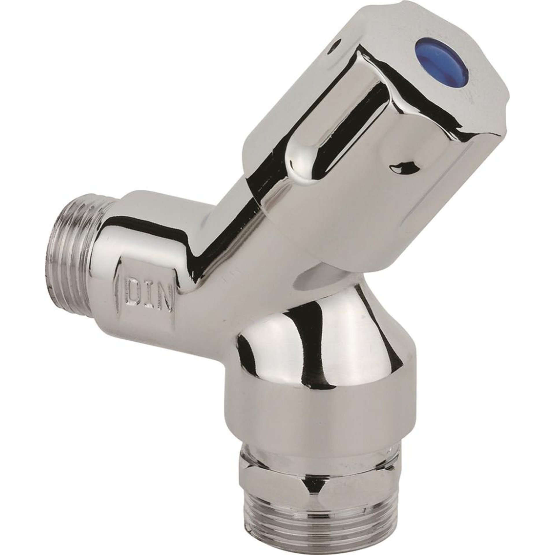 GA-Wandventil kurz, 1/2"AG x 3/4"AG, mit Rückflussverhinderer/Rohrbelüfter