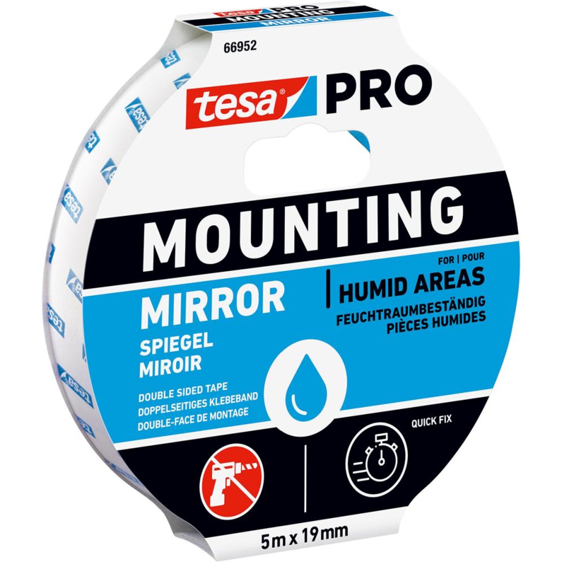 tesa Mounting PRO Spiegel5m:19mm 66952-00001-01