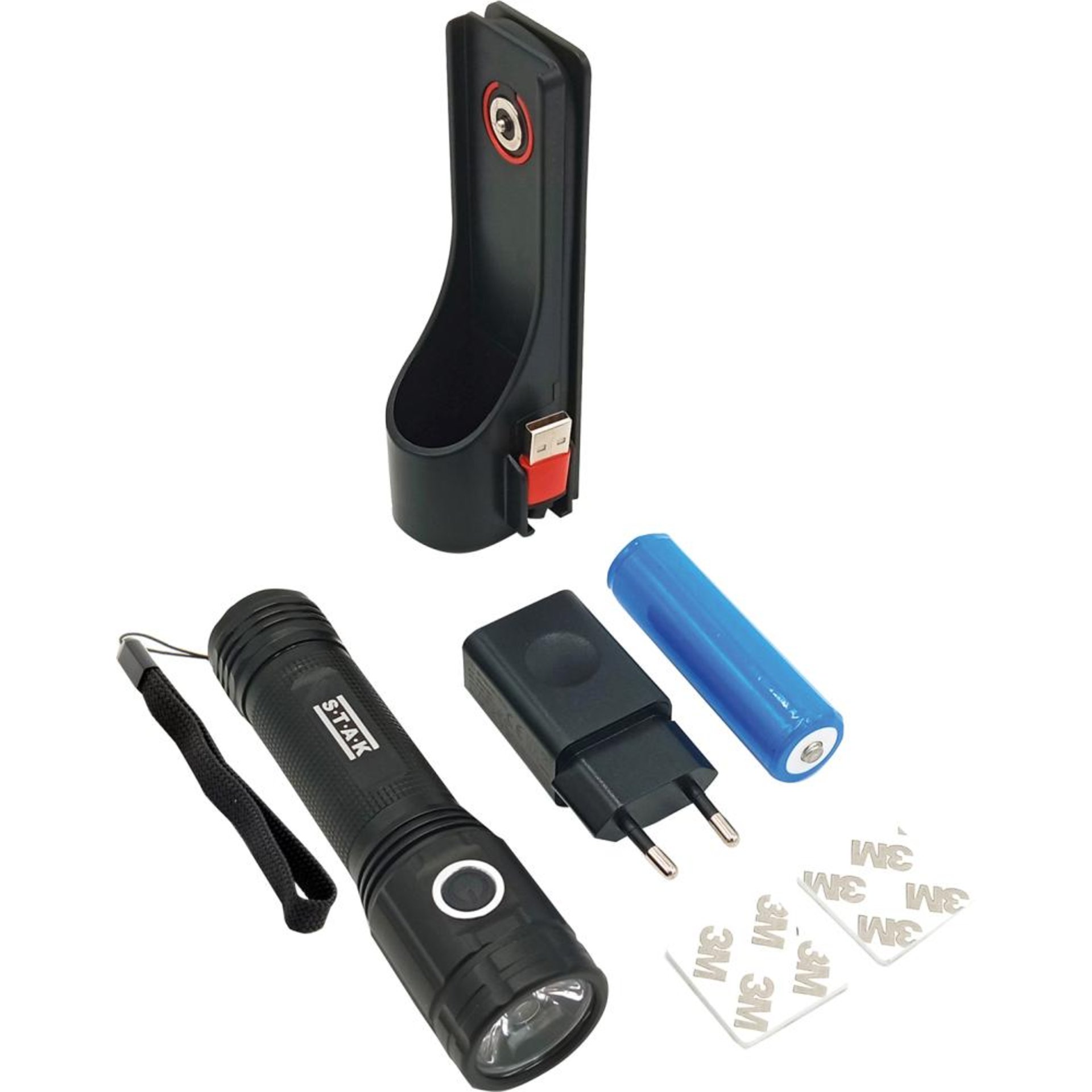 LED Taschenlampe ST096, 20W, Anti Black-Out