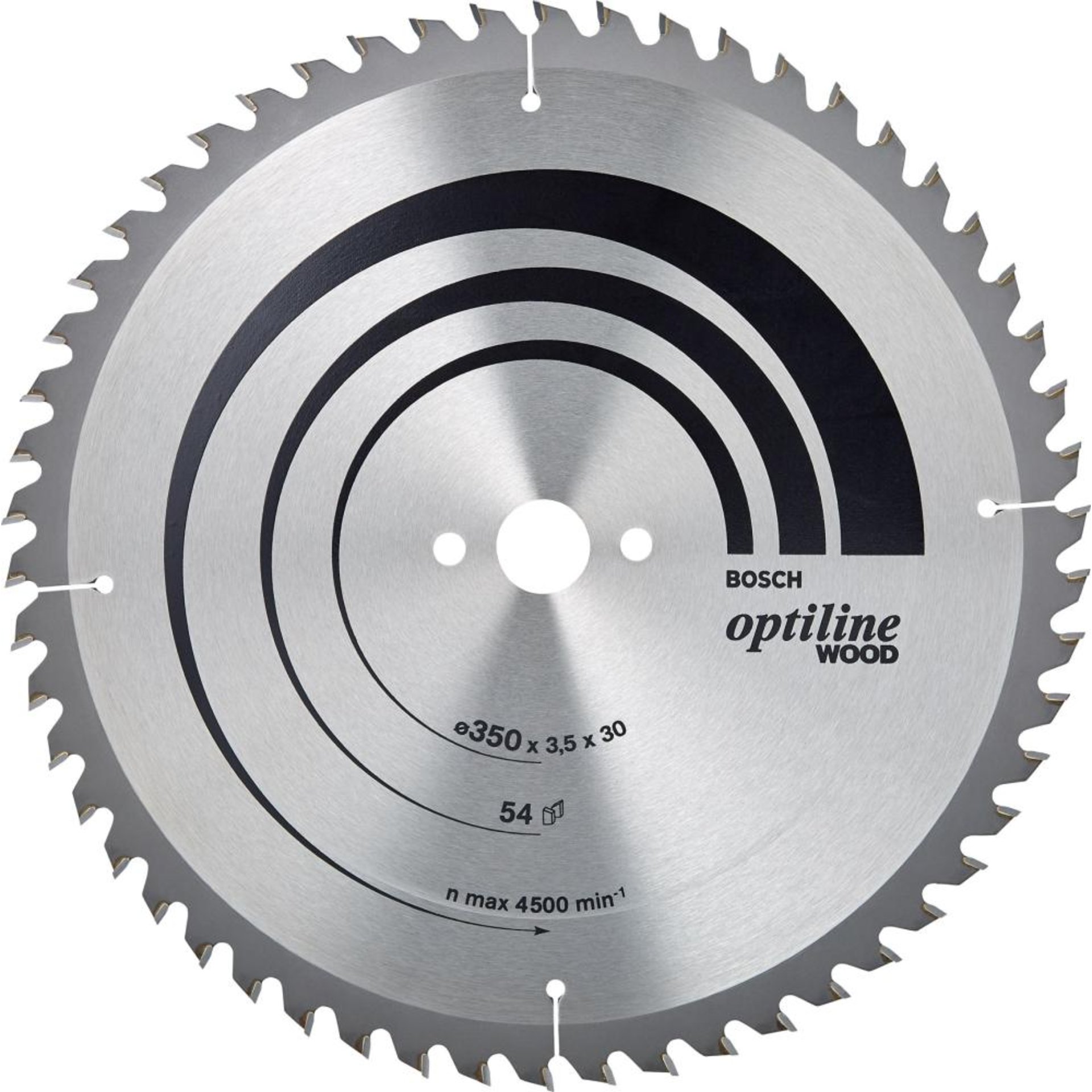 HM-Kreissägeblatt 350x3,5/2,5x30 54Z WBoschVE à 1 Stück OptilineWood f.Tischsägen