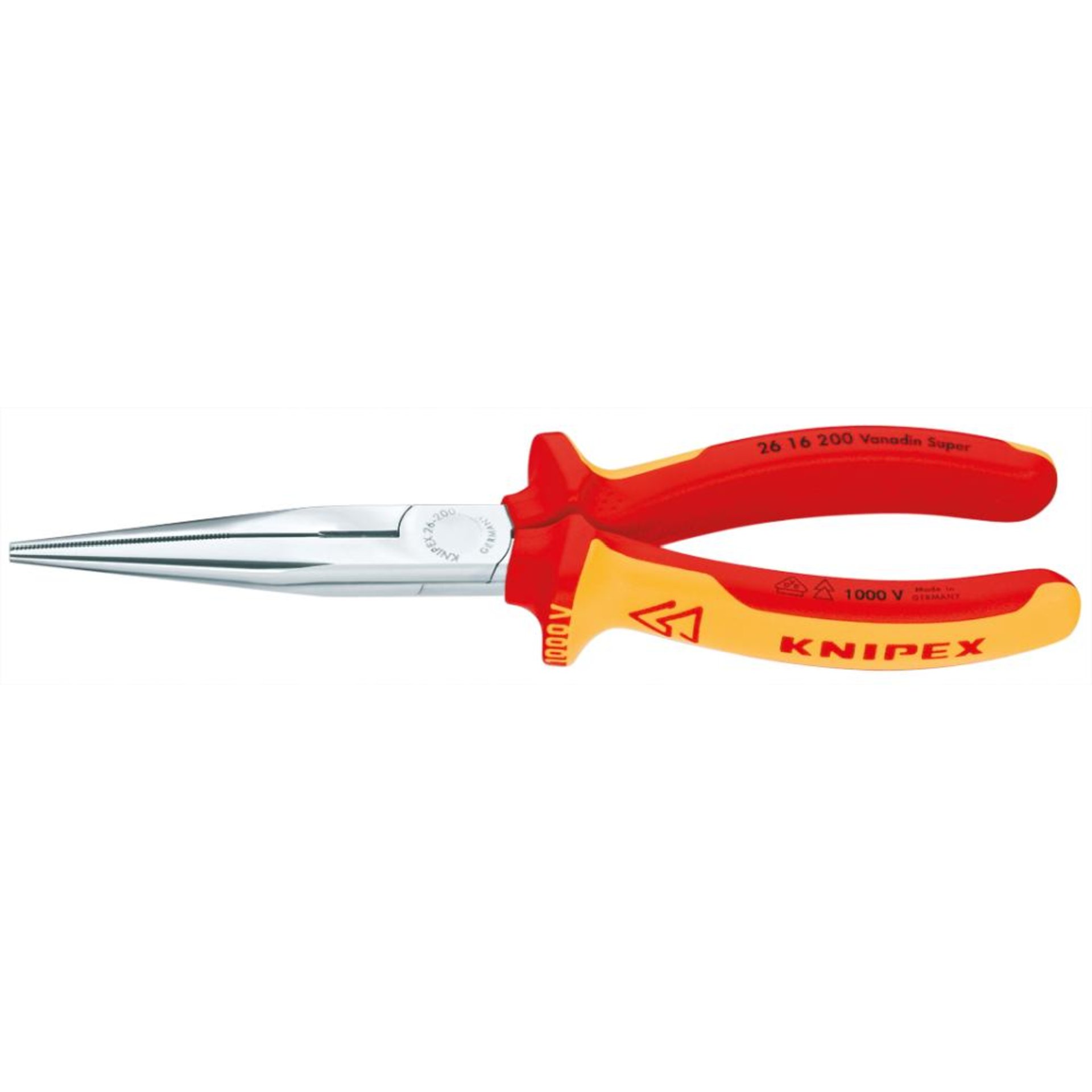 Storchschnabelzange VDE gerade mit Mehrkomponenten-Griffen 200mm KNIPEX