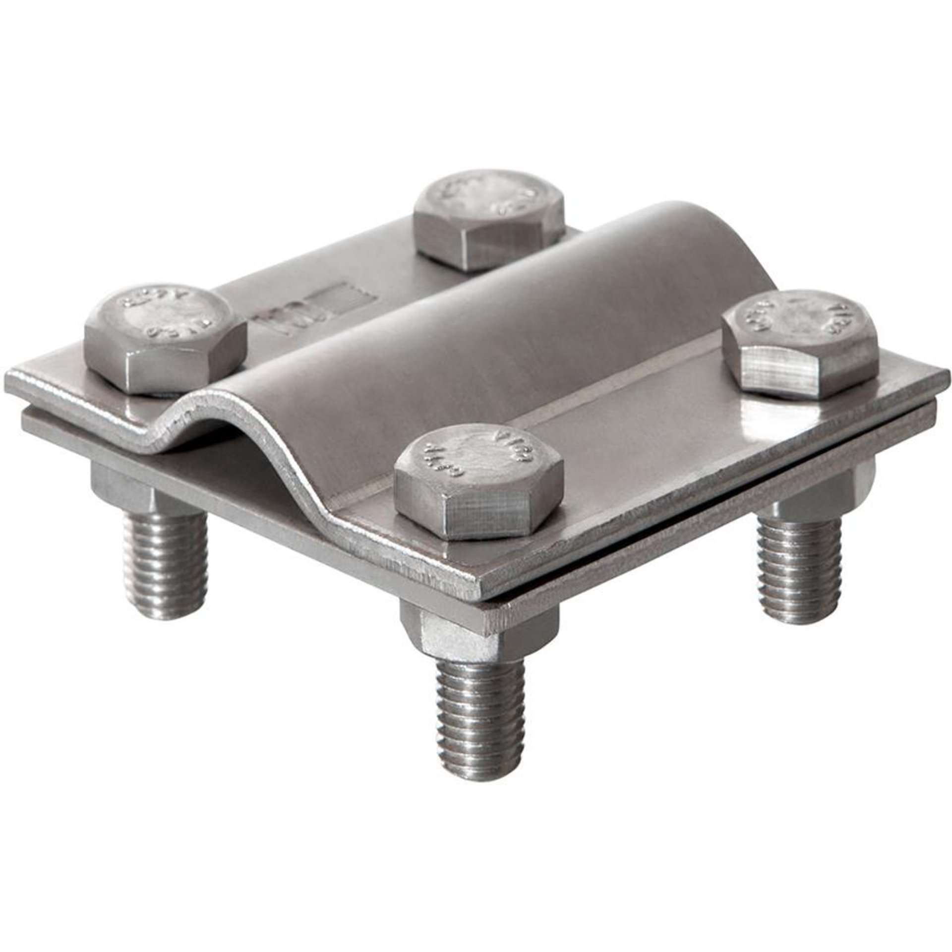 Kreuzverbinder 60x60x3mm Edelstahl flach/rund