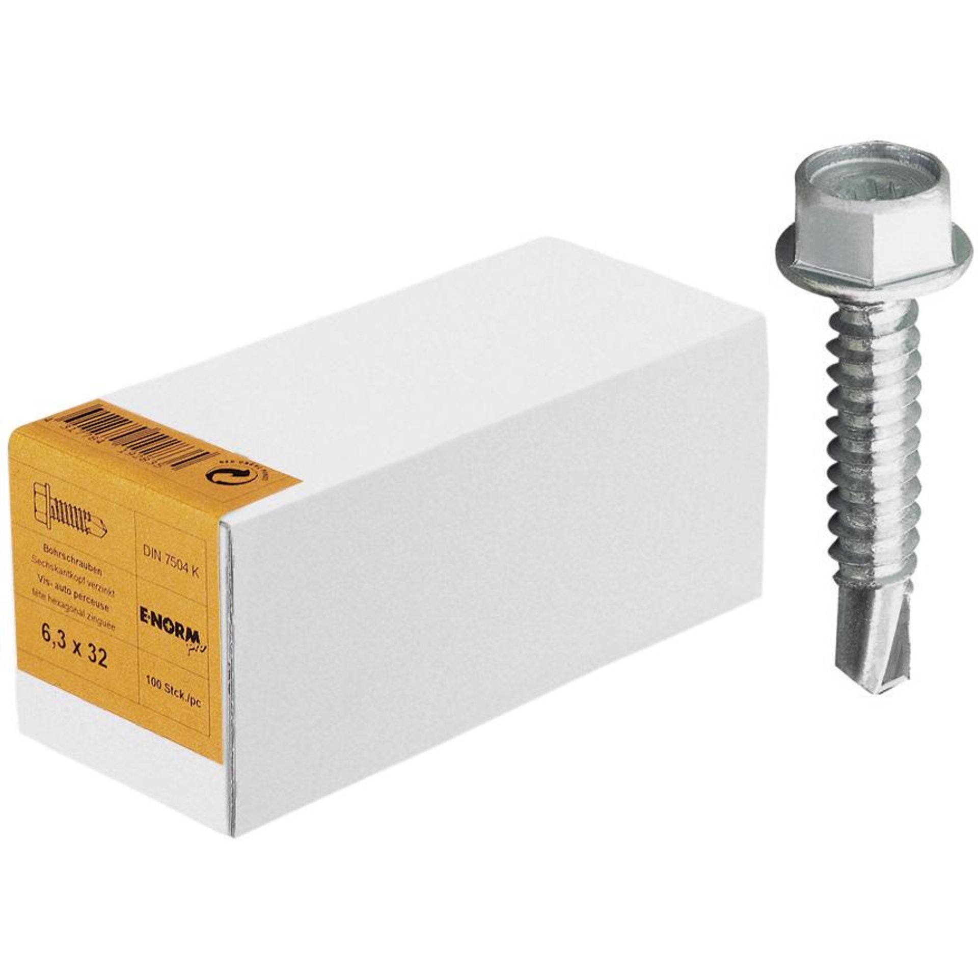 DIN 7504 Form K, Bohrschraube, galvanisch verzinkt