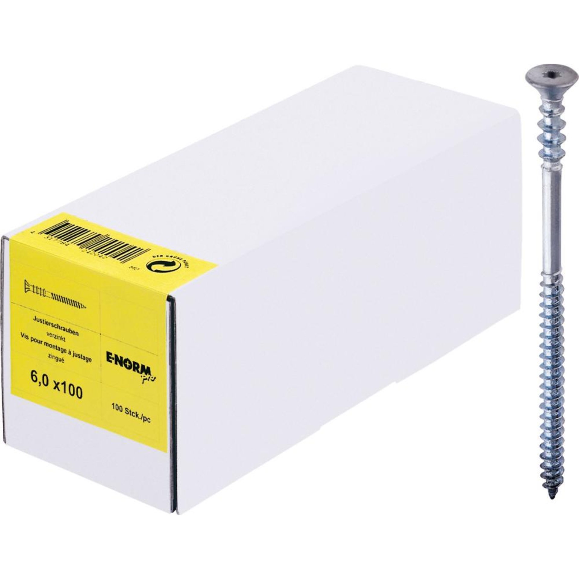 Justierschraube/Abstandschraube (Holz/Holz), Innen-6-rund T25, verzinkt