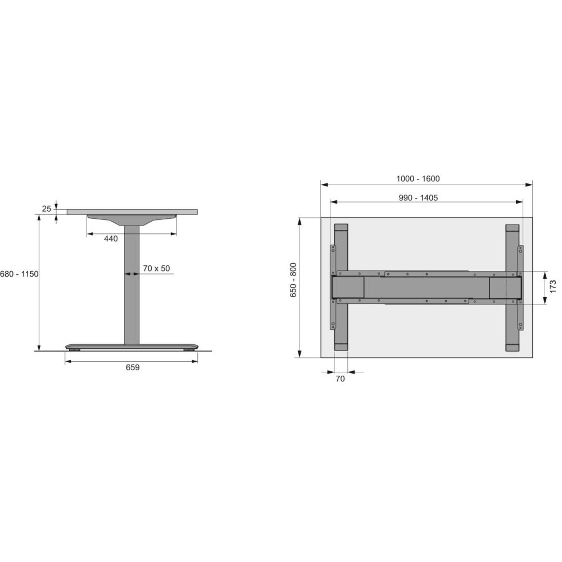 Tischgestell Change Top Eco Set