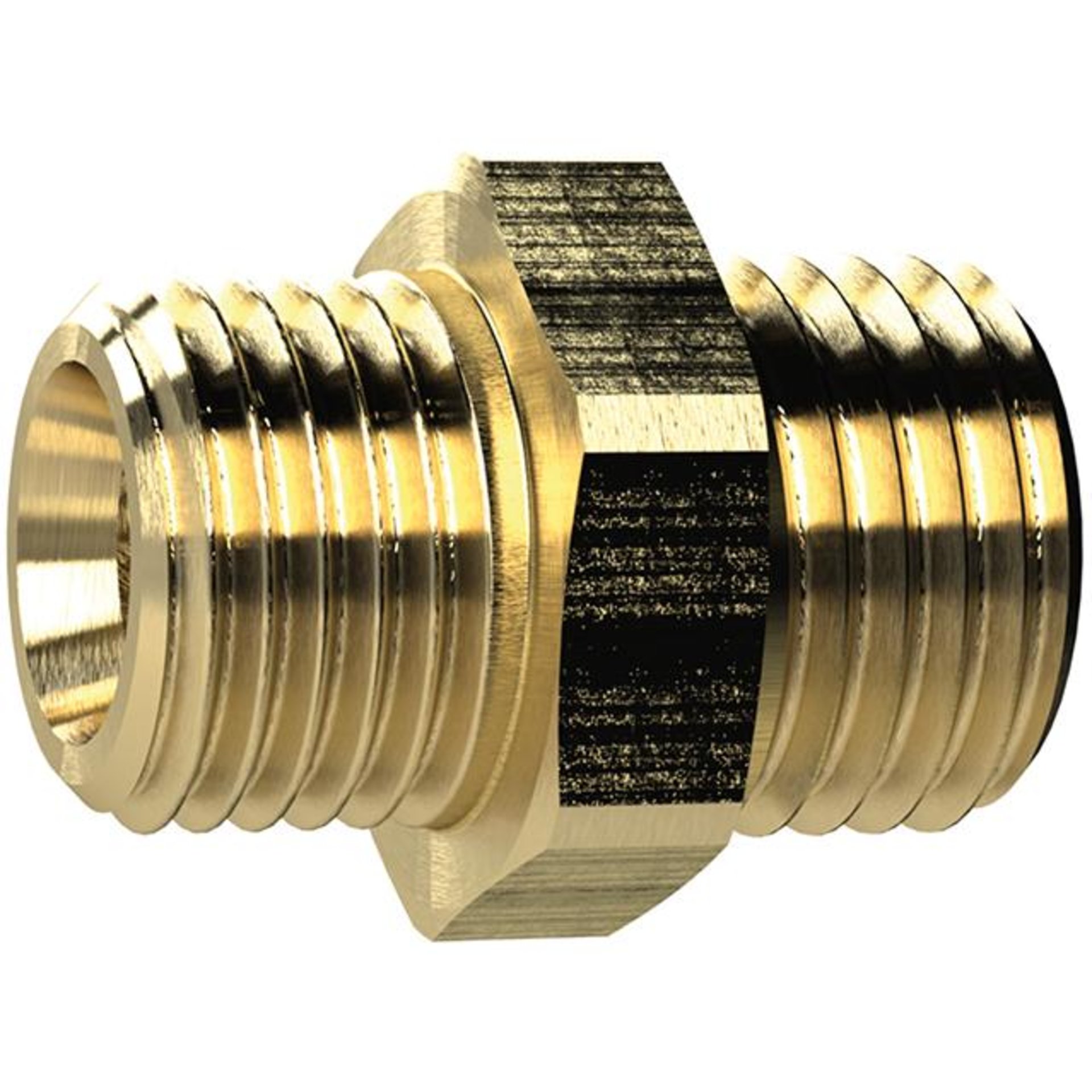 Doppelnippel, Messing AG M5 x G1/4", SW 17mm RIEGLER