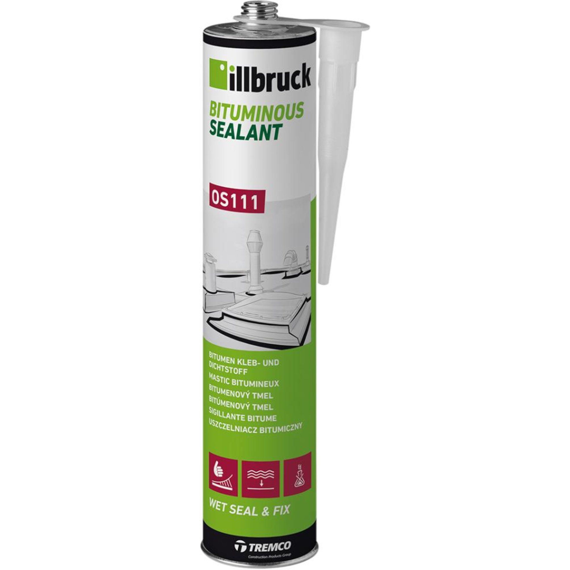 OS111 Klebdichtst. schw. 310ml Illbruck