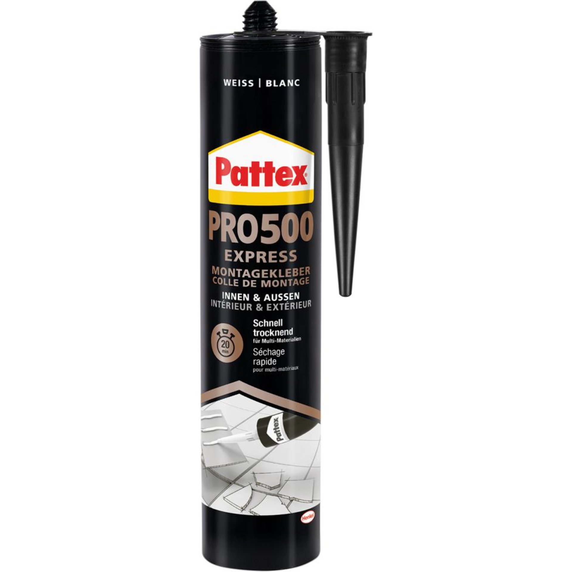 Pattex Montagekleber PRO500 440g weiß