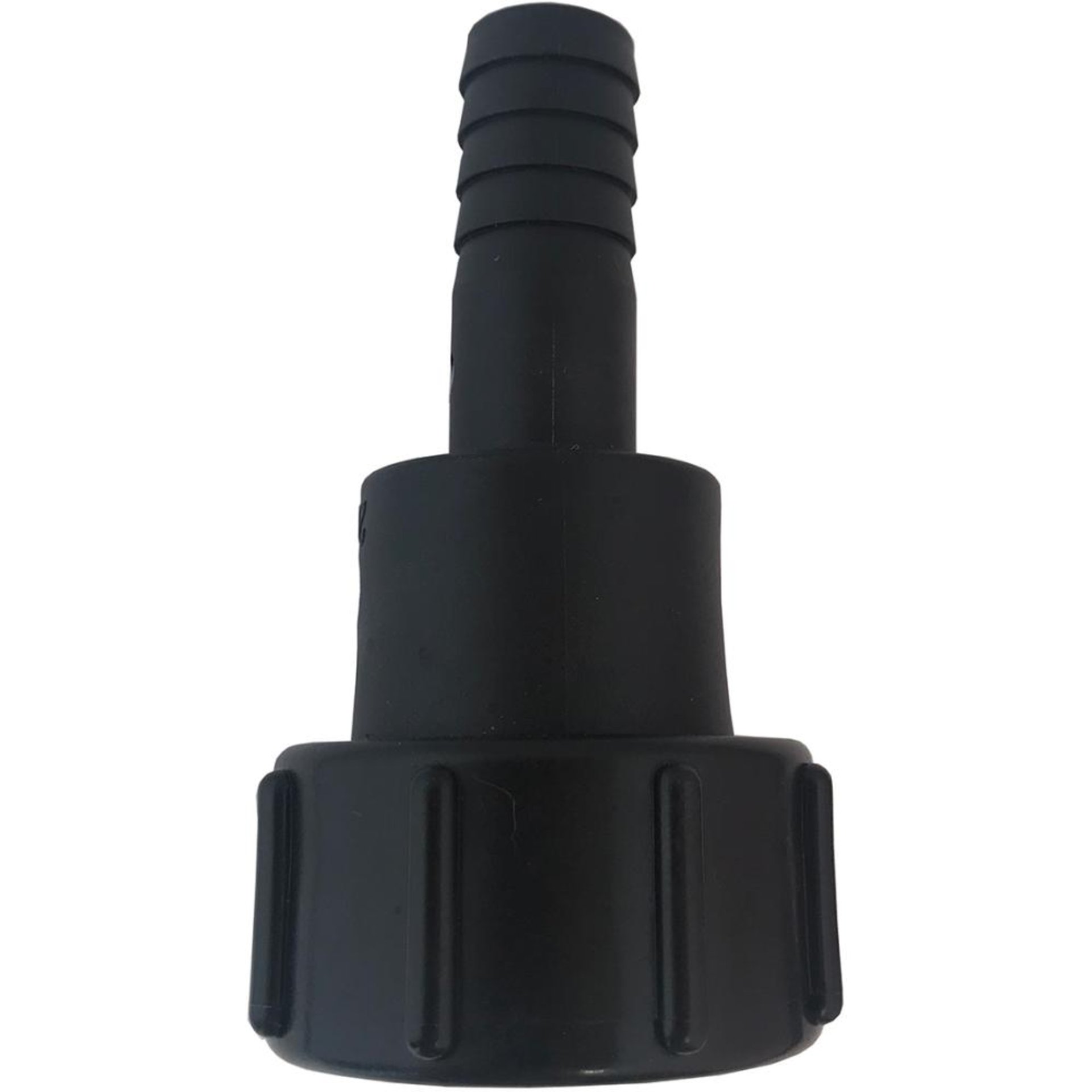 IBC Container-Adapter mit drehbaren, gerilltem Stutzen