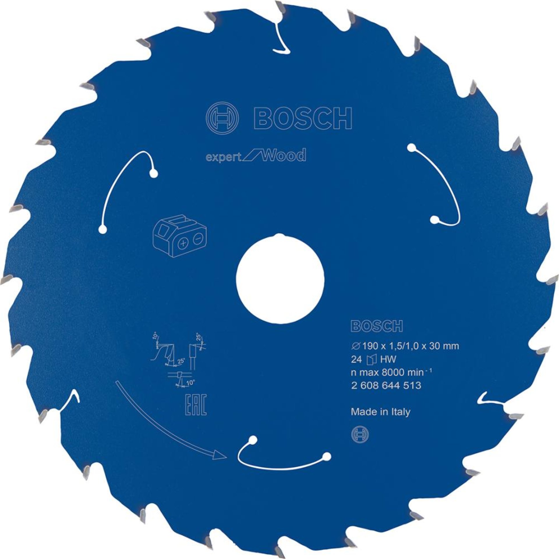 HM-Kreissägeblatt 190x1,5/1x30 24Z Bosch VE à 1 Stück Expert f Wood f Akkusägen