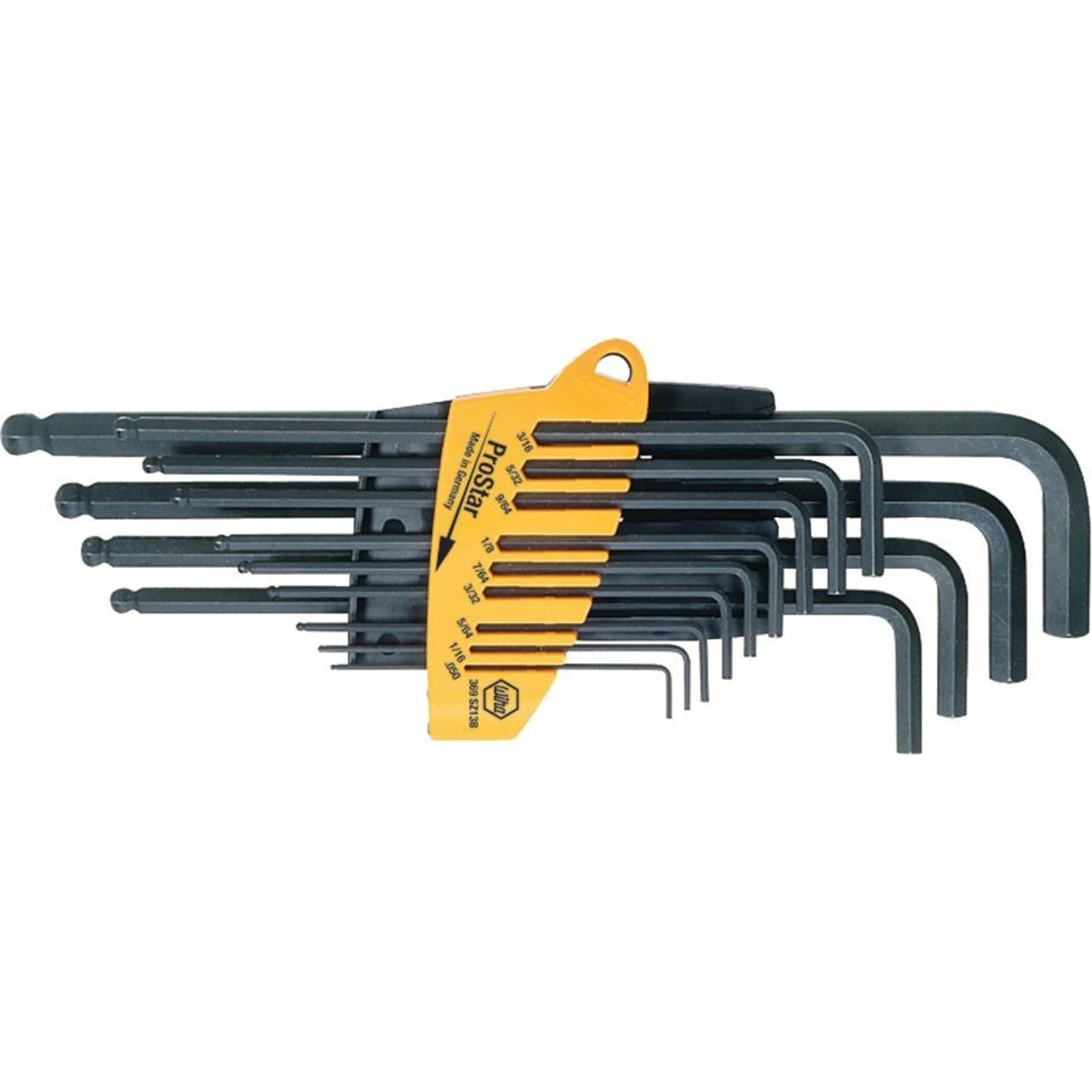 Winkelschraubendreher- Satz im ProStar Halter 13-teilig 0.05-3/8" lang Kugelkopf Wiha