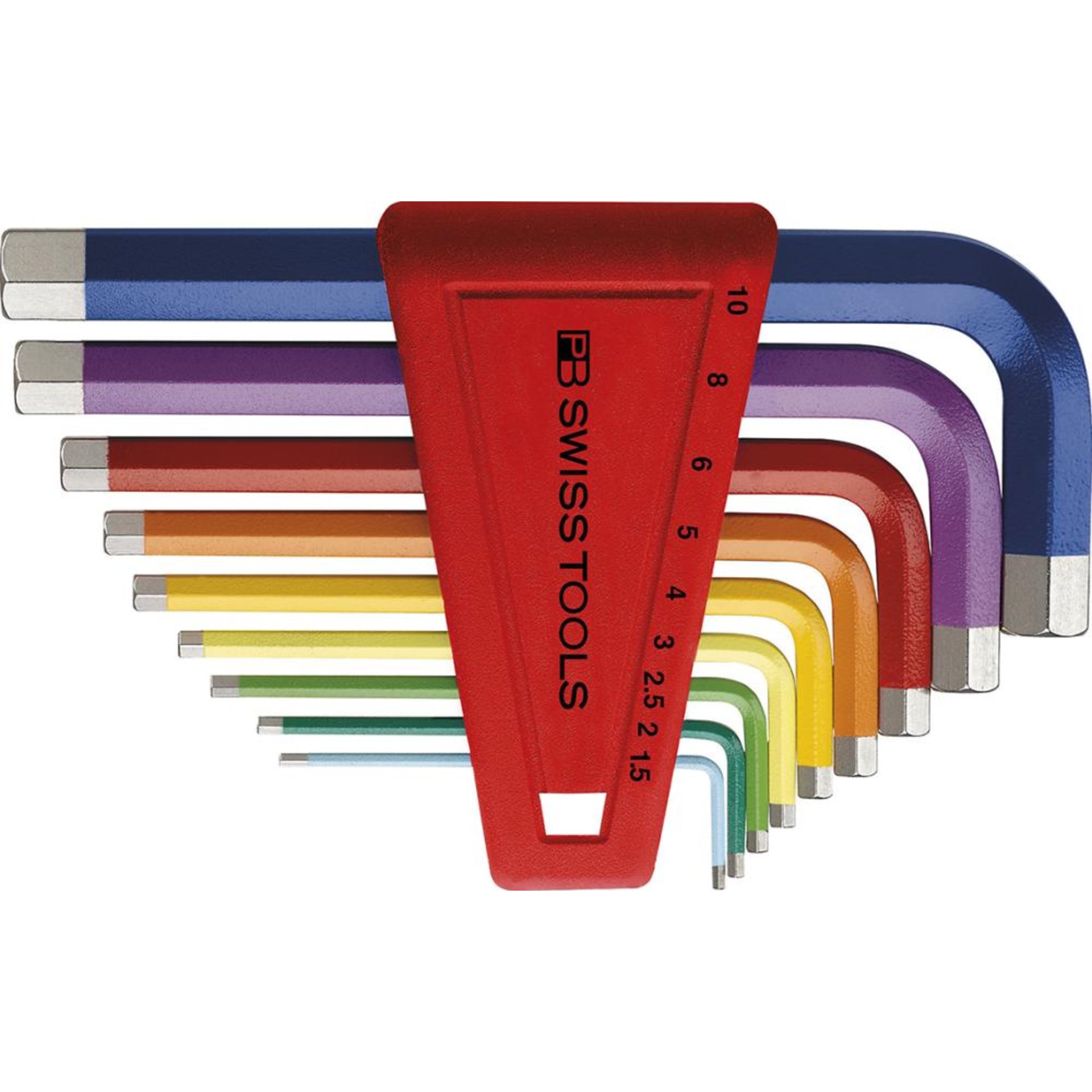 Winkelschraubendreher- Satz im Kunststoffhalter 9-teilig 1,5-10mm Rainbow PB Swiss Tools