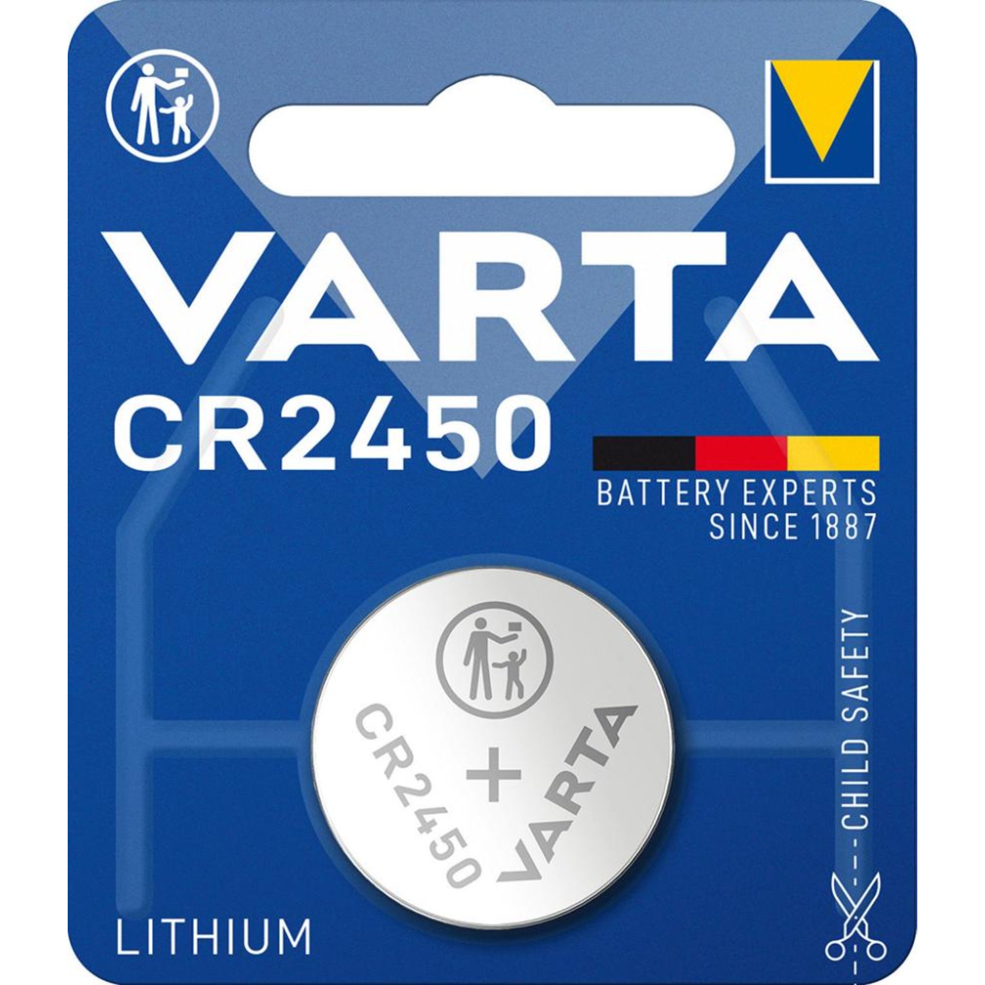 VARTA Electronics LithiumCR 2450, 3V, 1 Blister