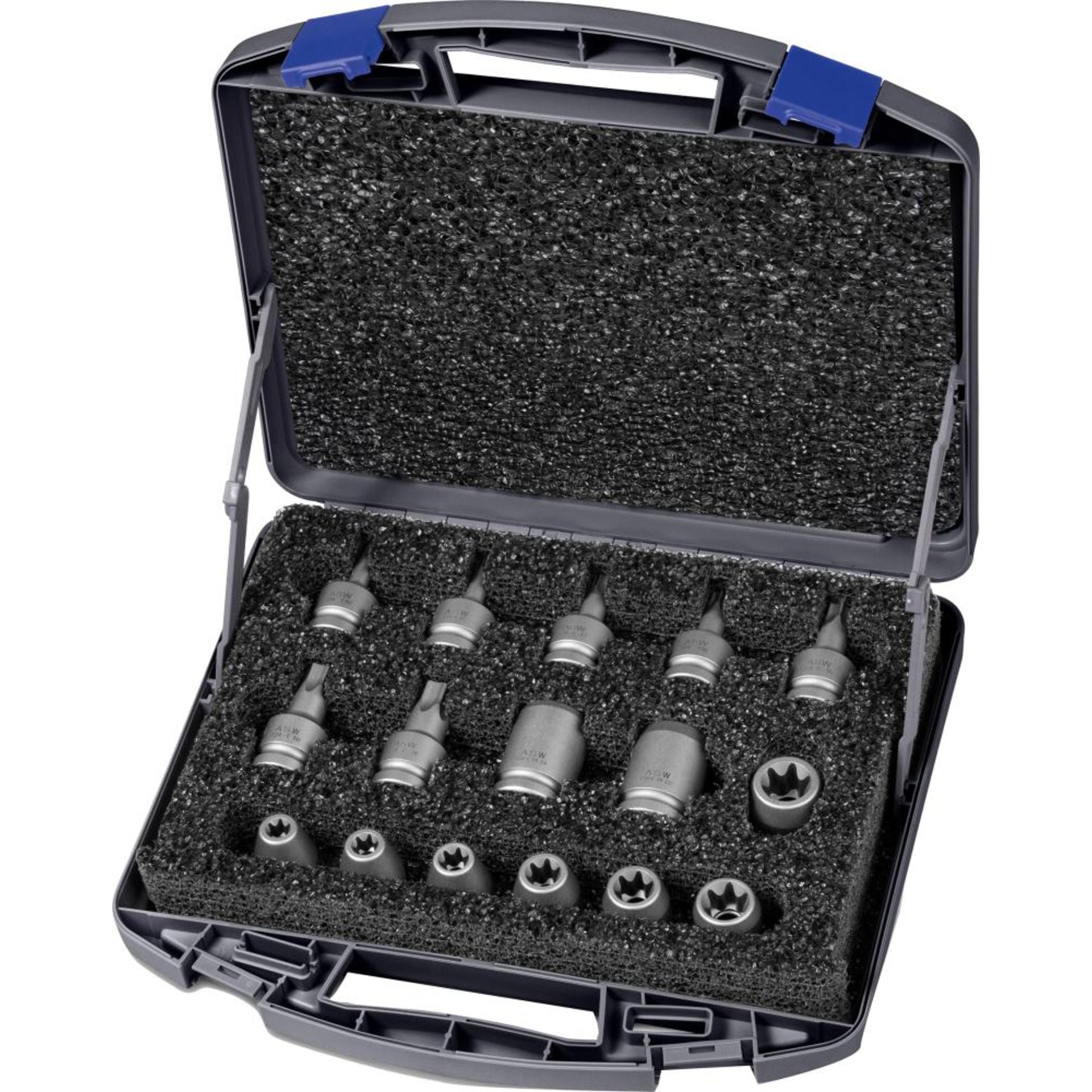 Kraft- Steckschlüssel-Satz Torx 1/2" 16-teilig ASW