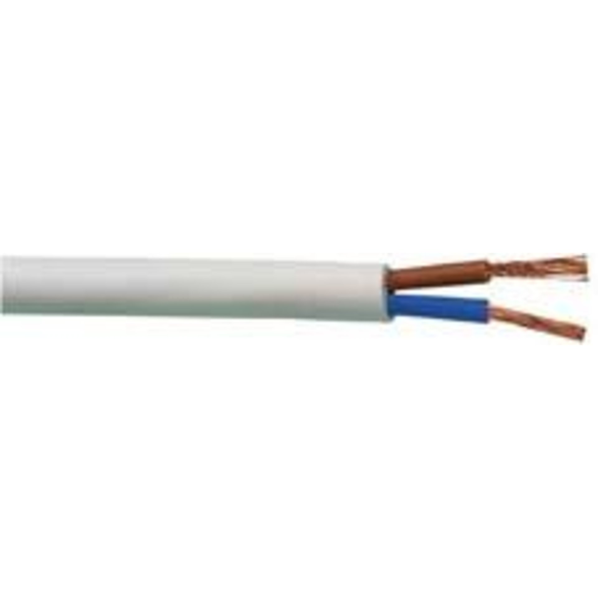 PVC-Schlauchleit. H03VV-F2x0,75mm2, 25m-Ring,ws