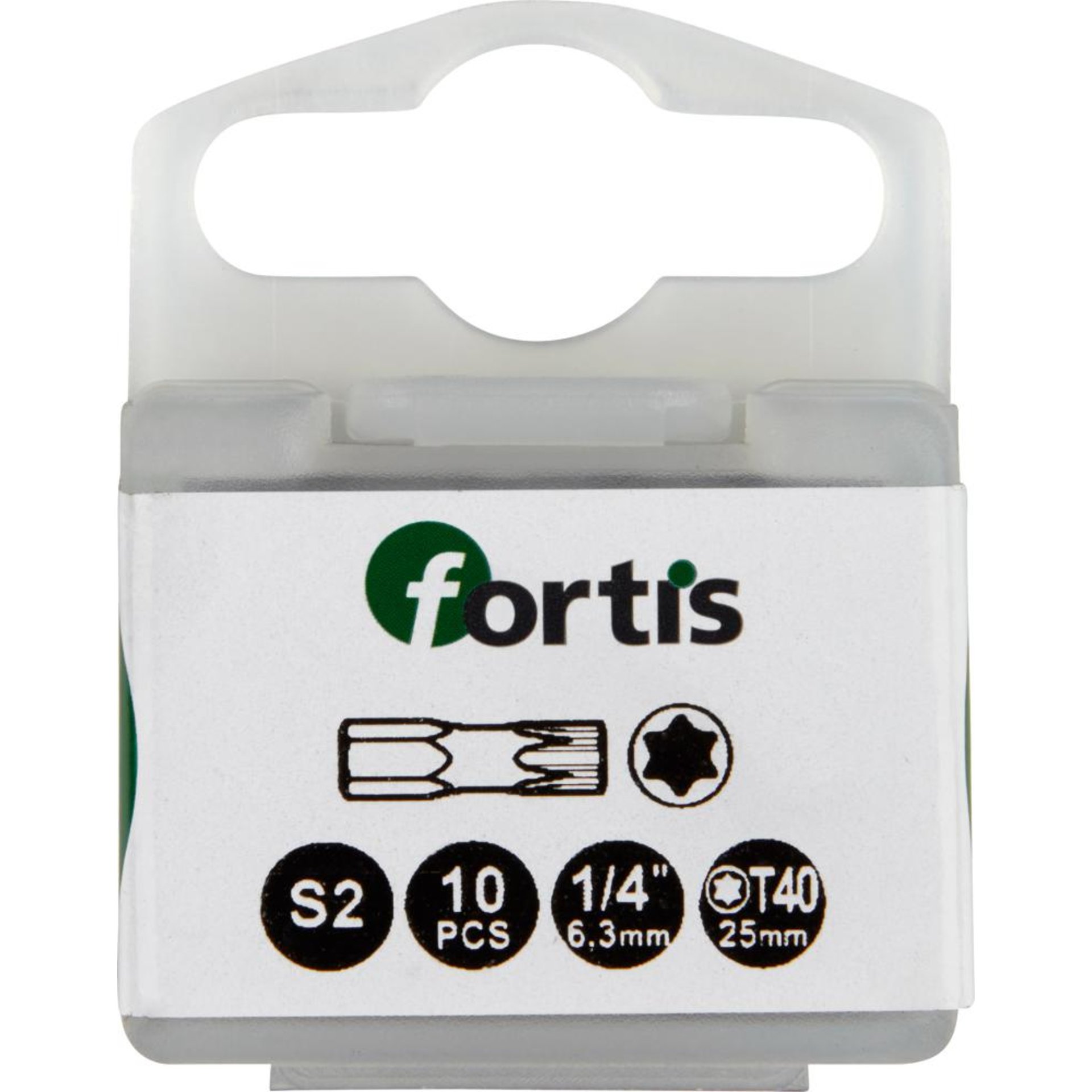 Bit Torsion 1/4" DIN3126 C6,3 T40x25mm 10er Pack FORTIS