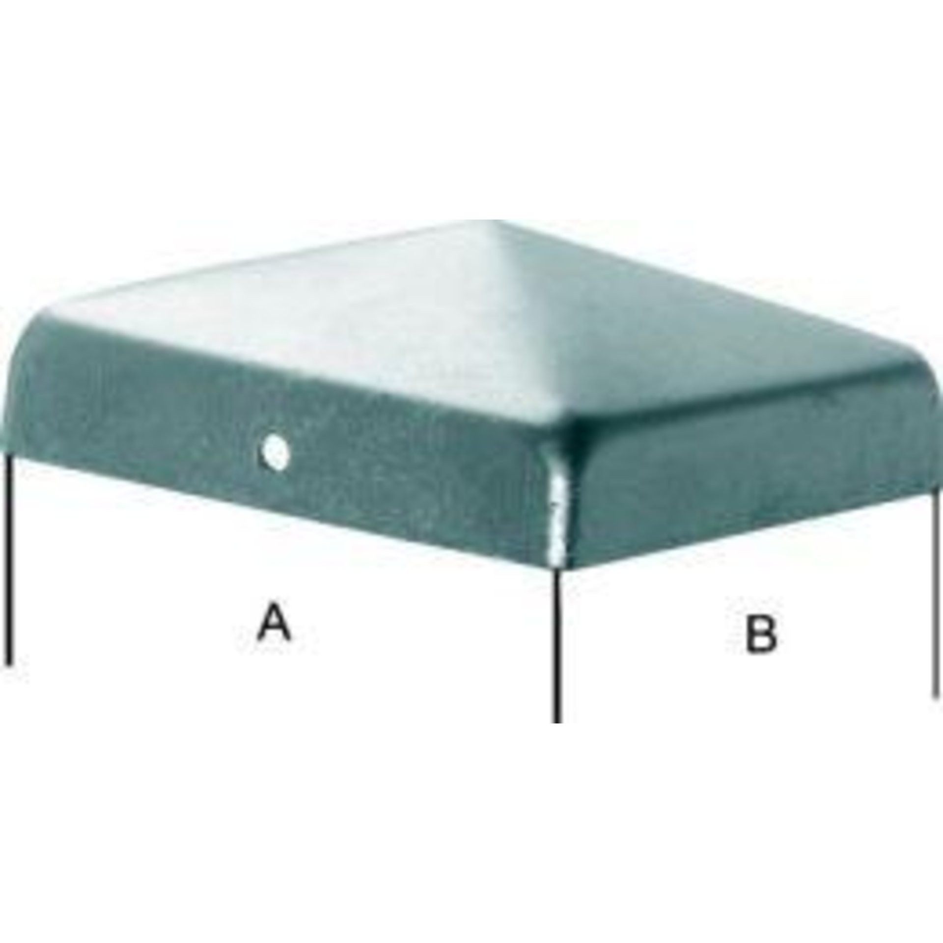 Pfostenabdeckung, Typ Pyramide, Edelstahl A2