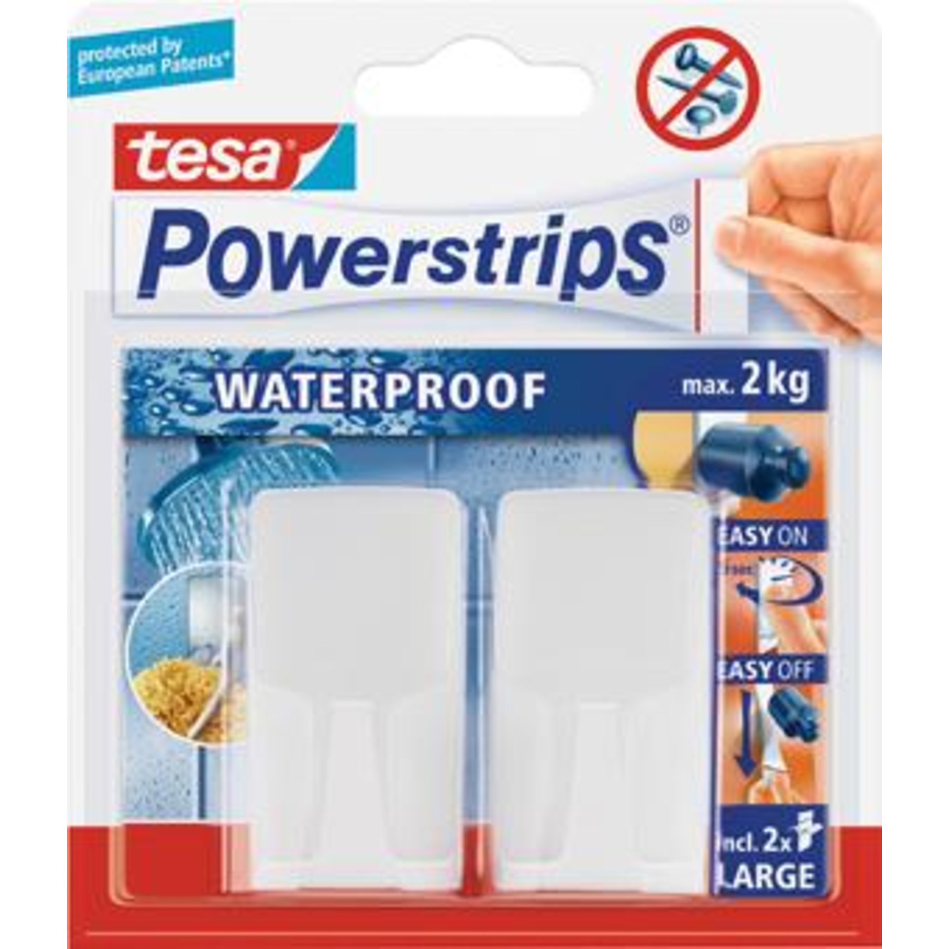 tesa® Powerstrips System-Haken, Waterproof