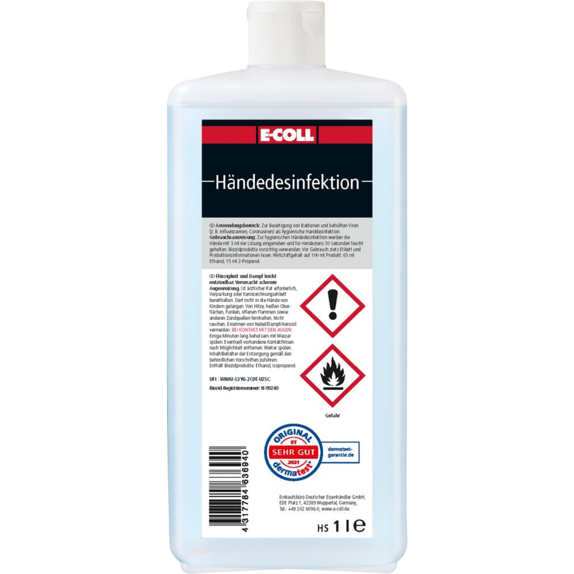 Händedesinfektion 1L E-COLL