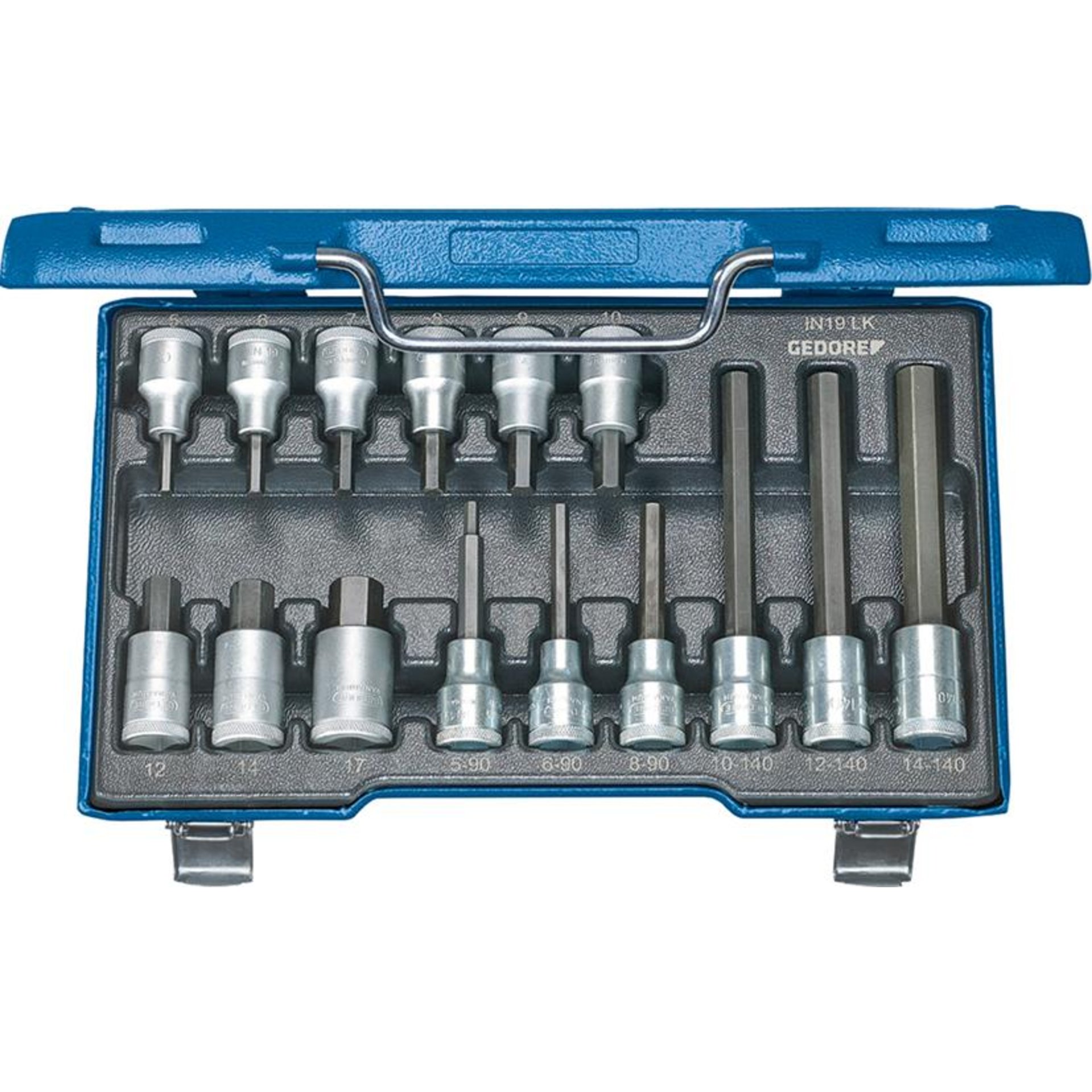 Schraubendrehereinsatz- Satz 1/2" Innensechskant 5-17mm 15-teilig Gedore