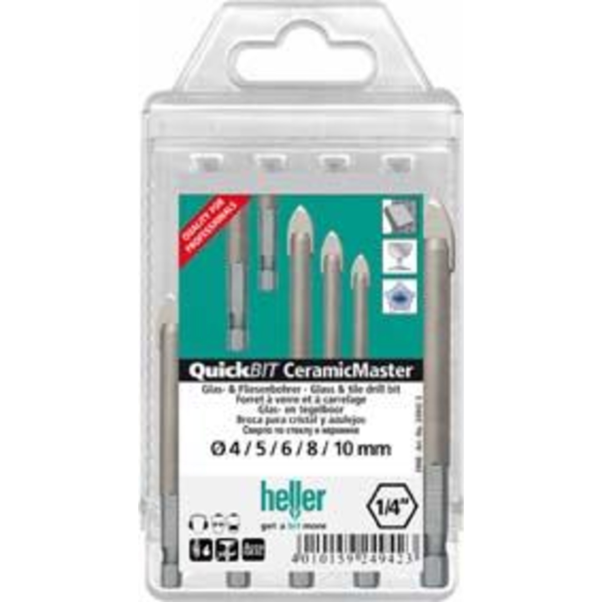 Glasbohrer-Satz CeramicMaster 5-teilig heller