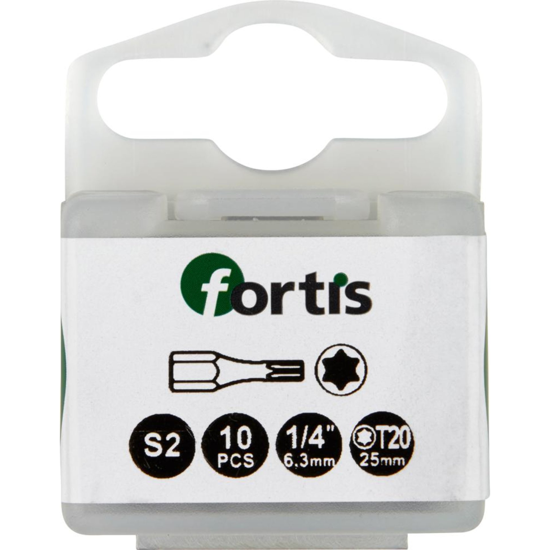 Bit Torsion 1/4" DIN3126 C6,3 T20x25mm 10er Pack FORTIS
